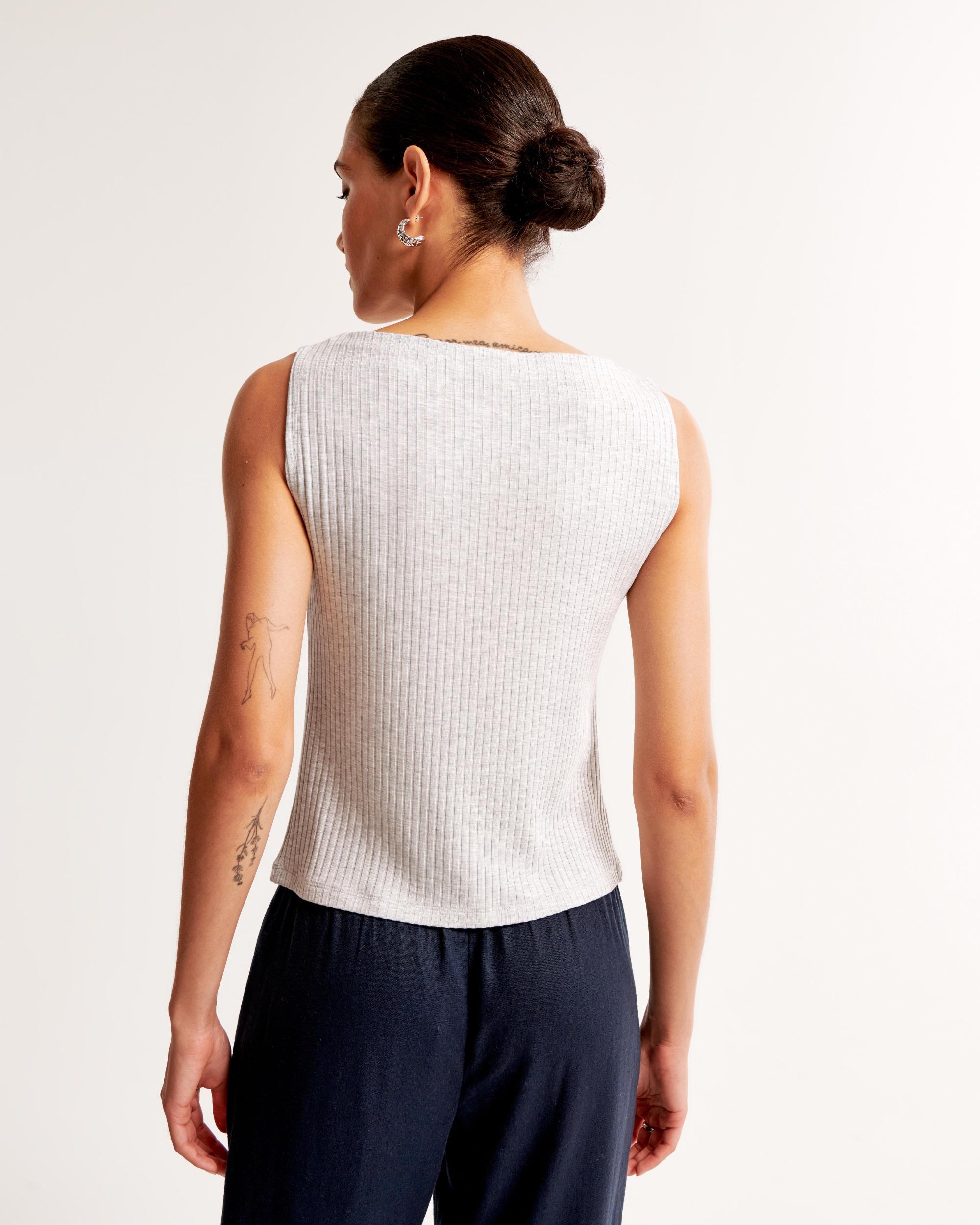Wide Rib Button-Through Slash Top Product Image