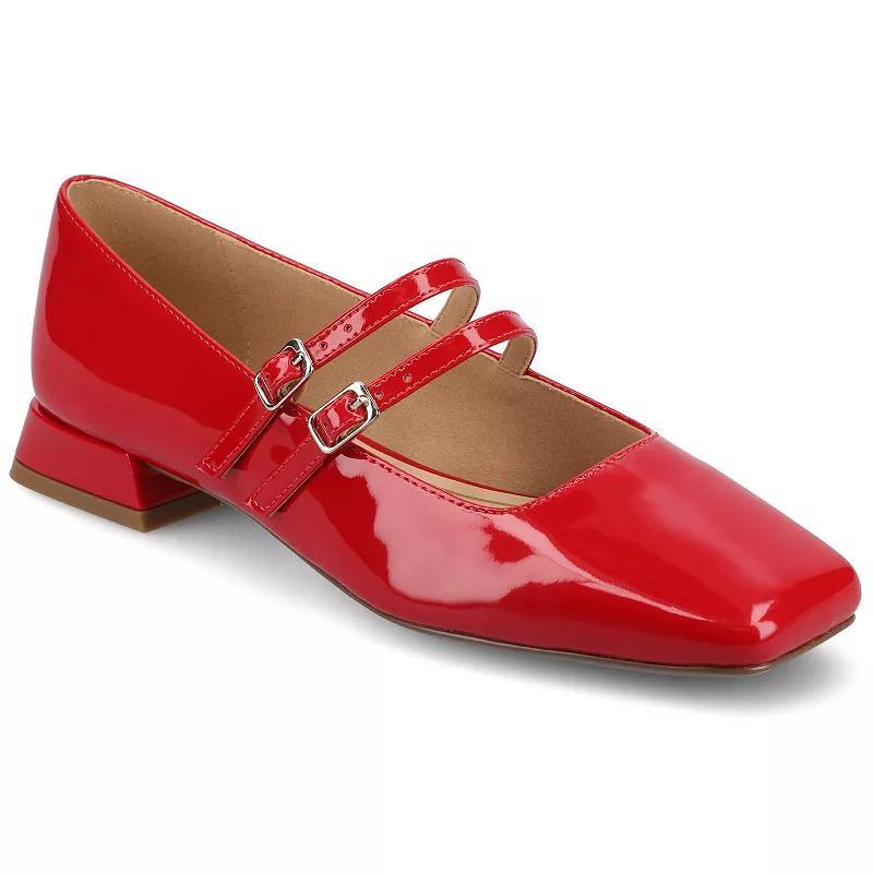 Journee Gredah Double Buckle Womens Mary Jane Dress Flats Product Image