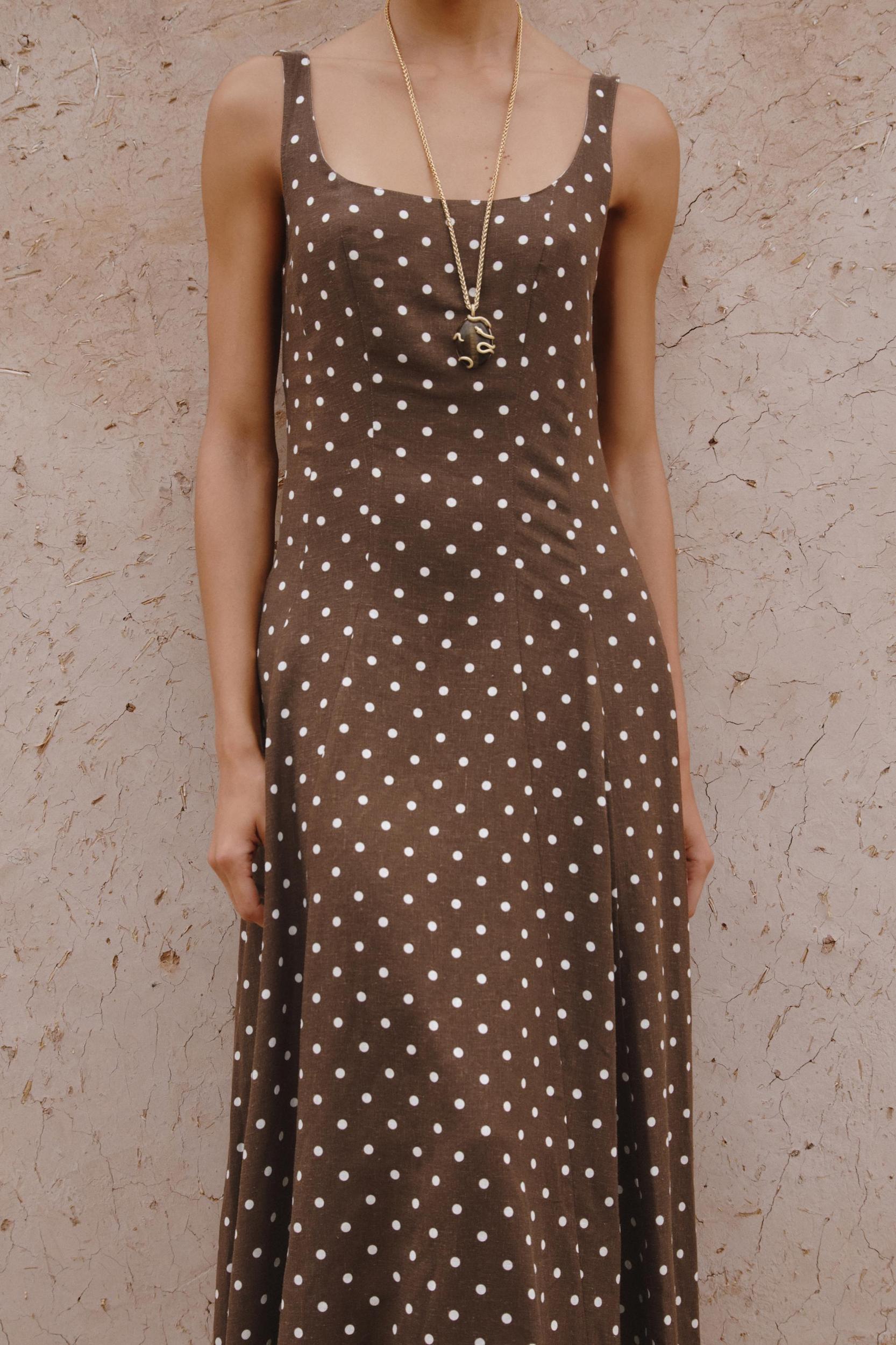 POLKA DOT MIDI DRESS Product Image