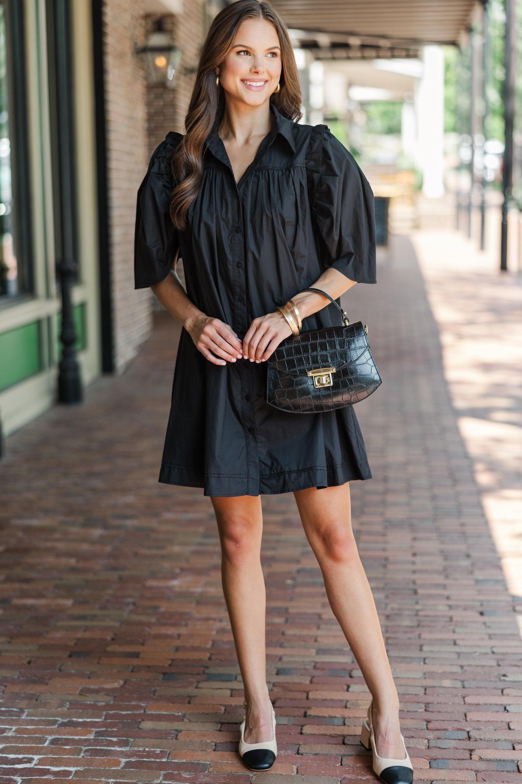 It's Always For You Black Babydoll Dress Female Product Image