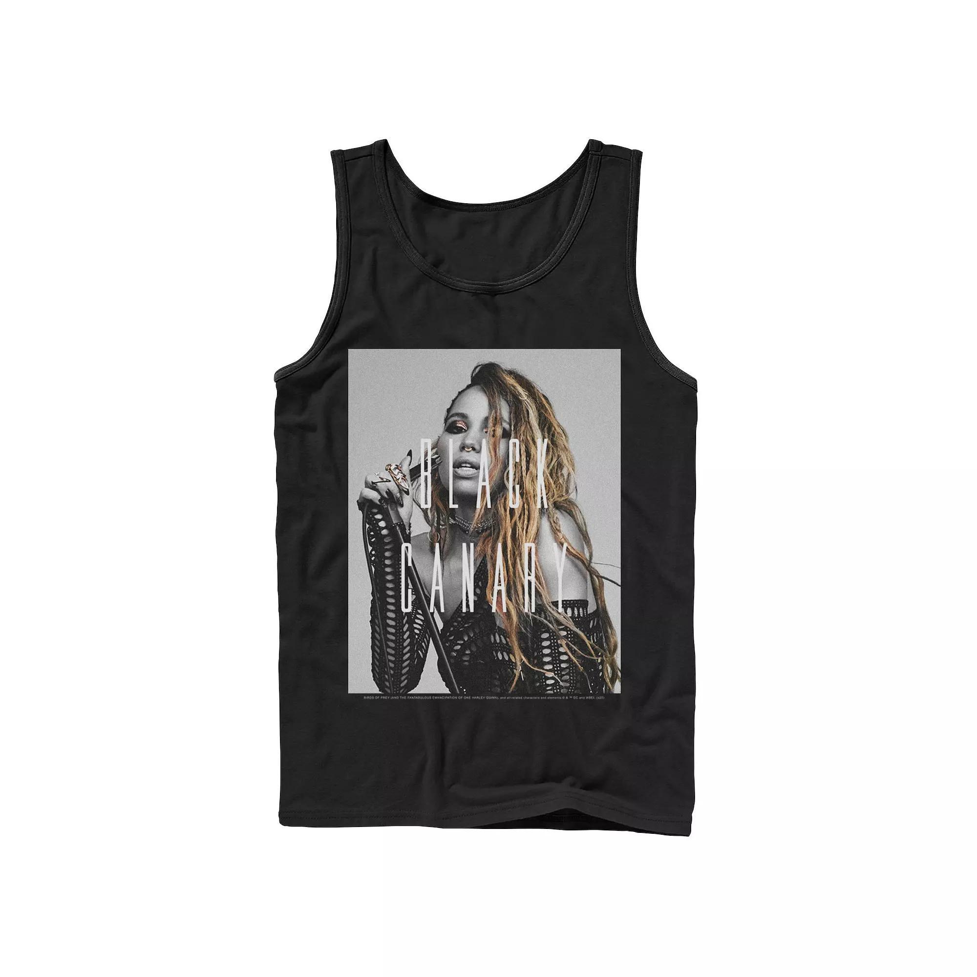 Mens DC Comics Birds Of Prey Canary Text Overlay Poster Tank Top Product Image