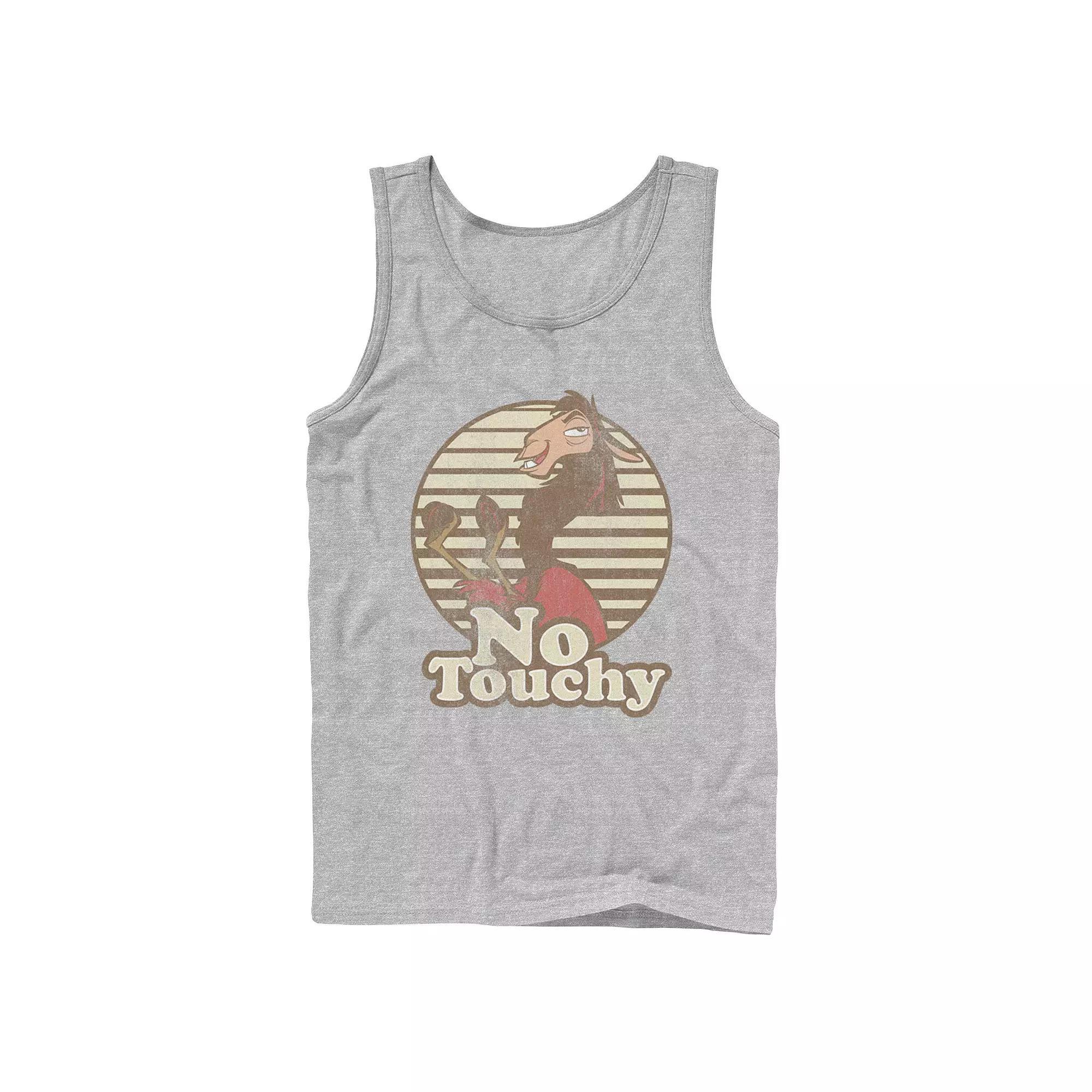 Men's Disney Emperor's New Groove Kuzco Llama No Touchy Tank Top, Size: Large, Athletic Grey Product Image