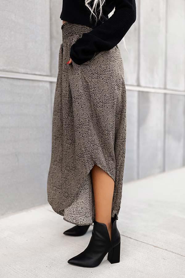 Good Dream Leopard Pants In Army Green Product Image