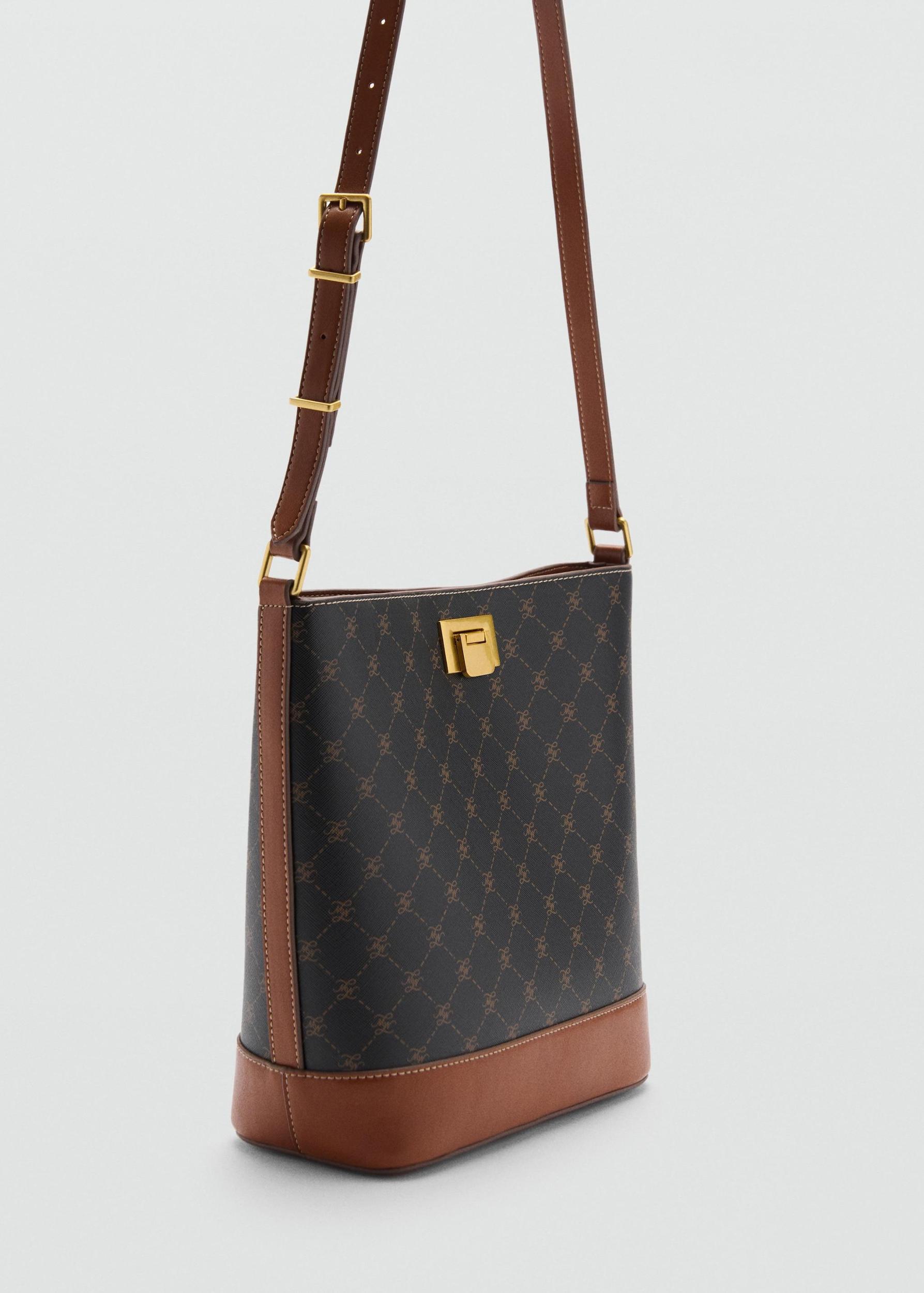 Shopper bag with metallic detail - Women | MANGO USA Product Image