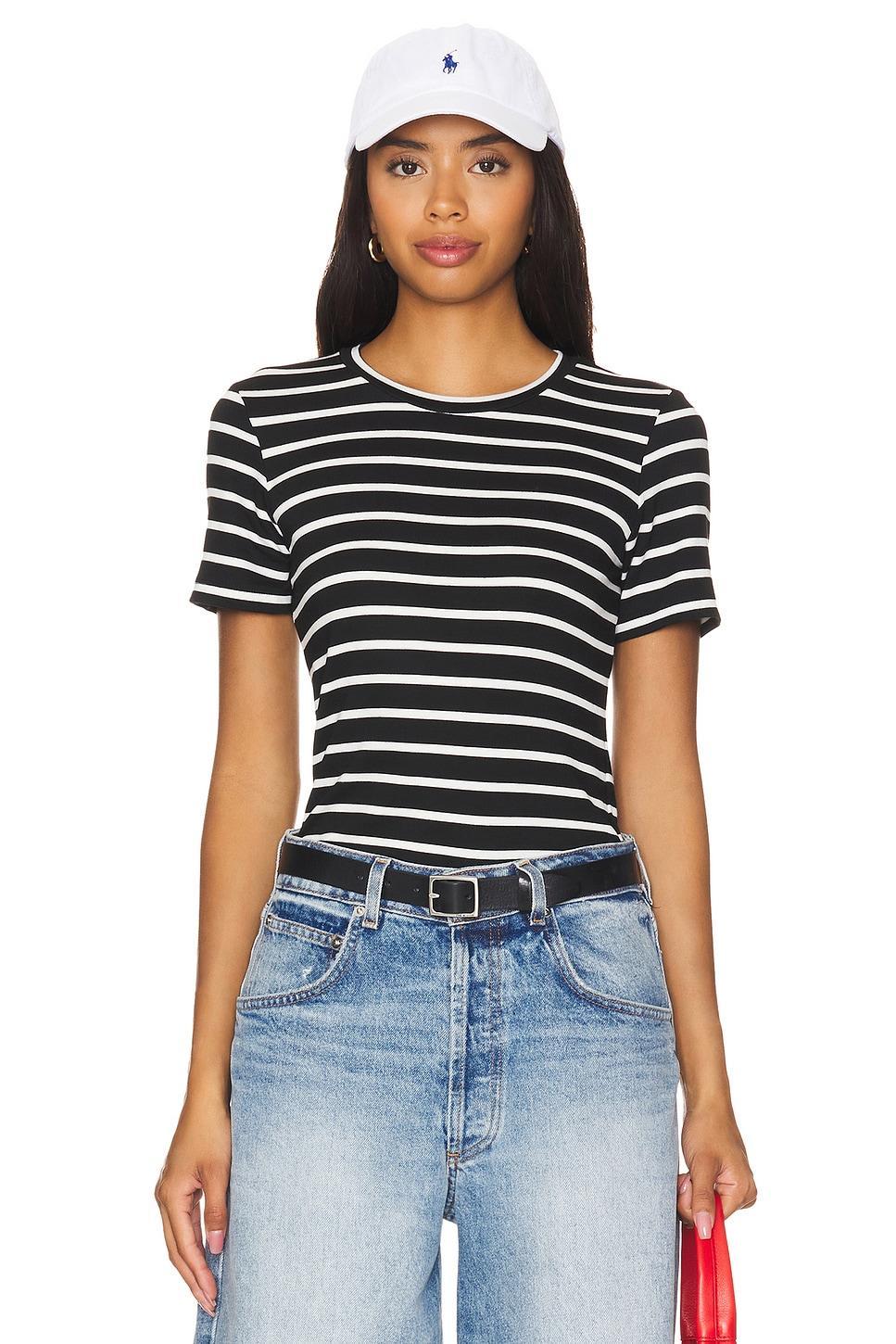 Classic Stripes Crew Neck Tee LA Made Product Image