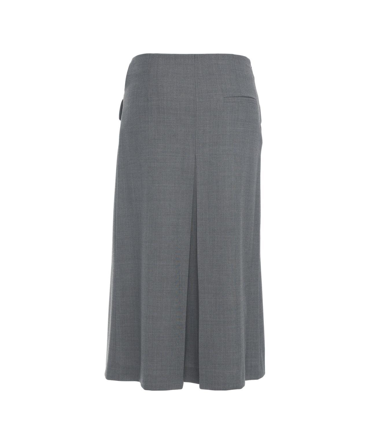 Midi pleated skirt with waist belt Product Image