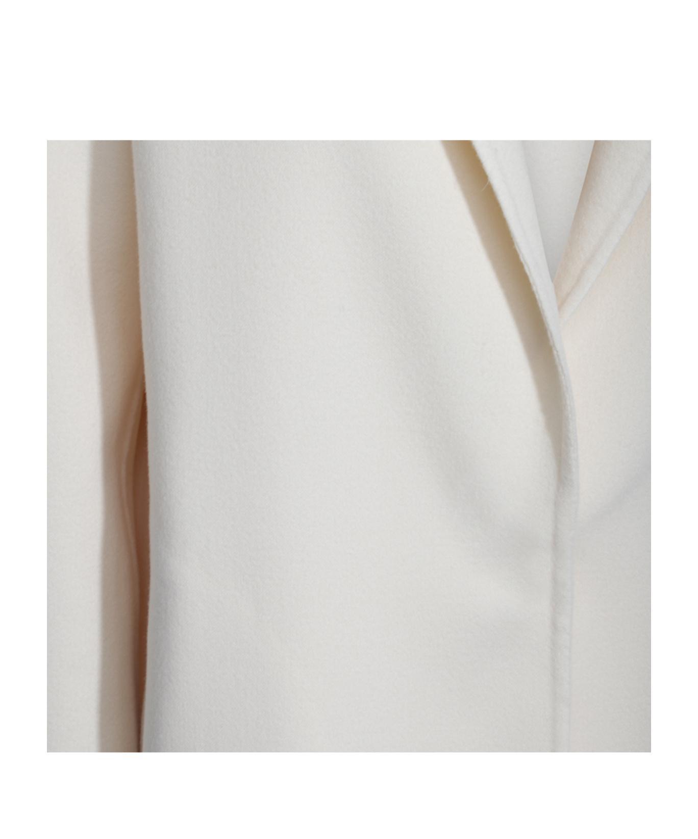 FABIANA FILIPPI White Wool Coat In Yellow Product Image