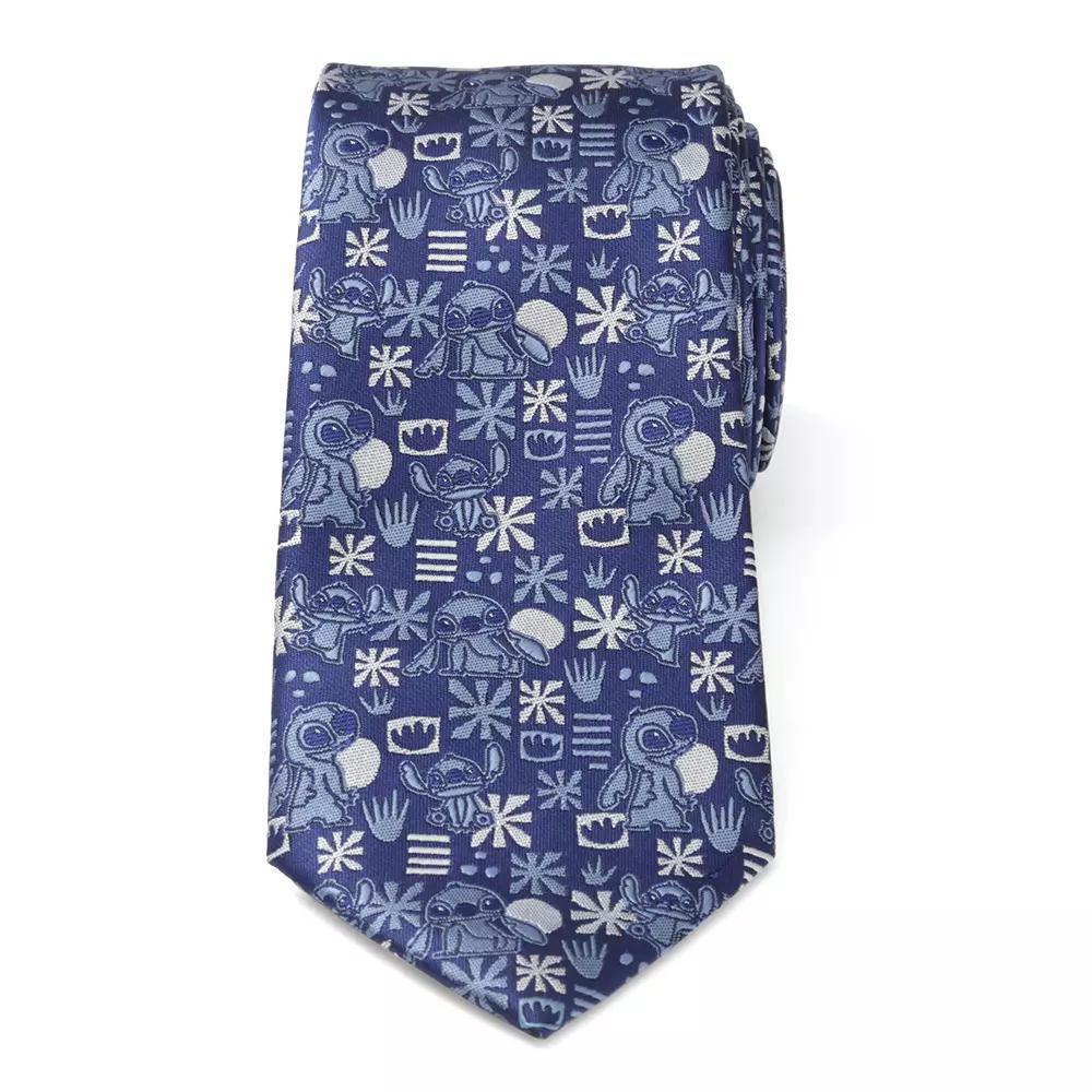 Disney's Pattern Men's Tie, Stitch Tropical Blue Product Image