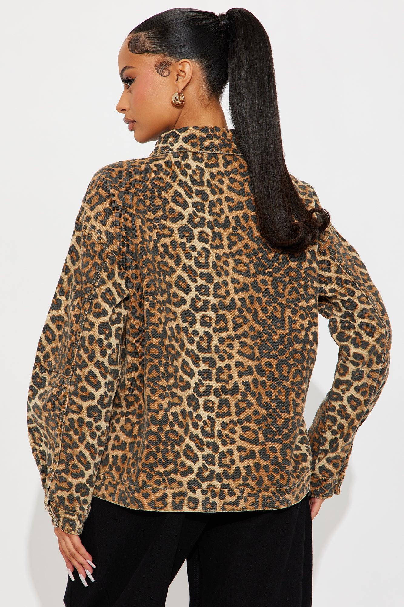 Cameron Oversized Leopard Jacket - Brown/combo Product Image