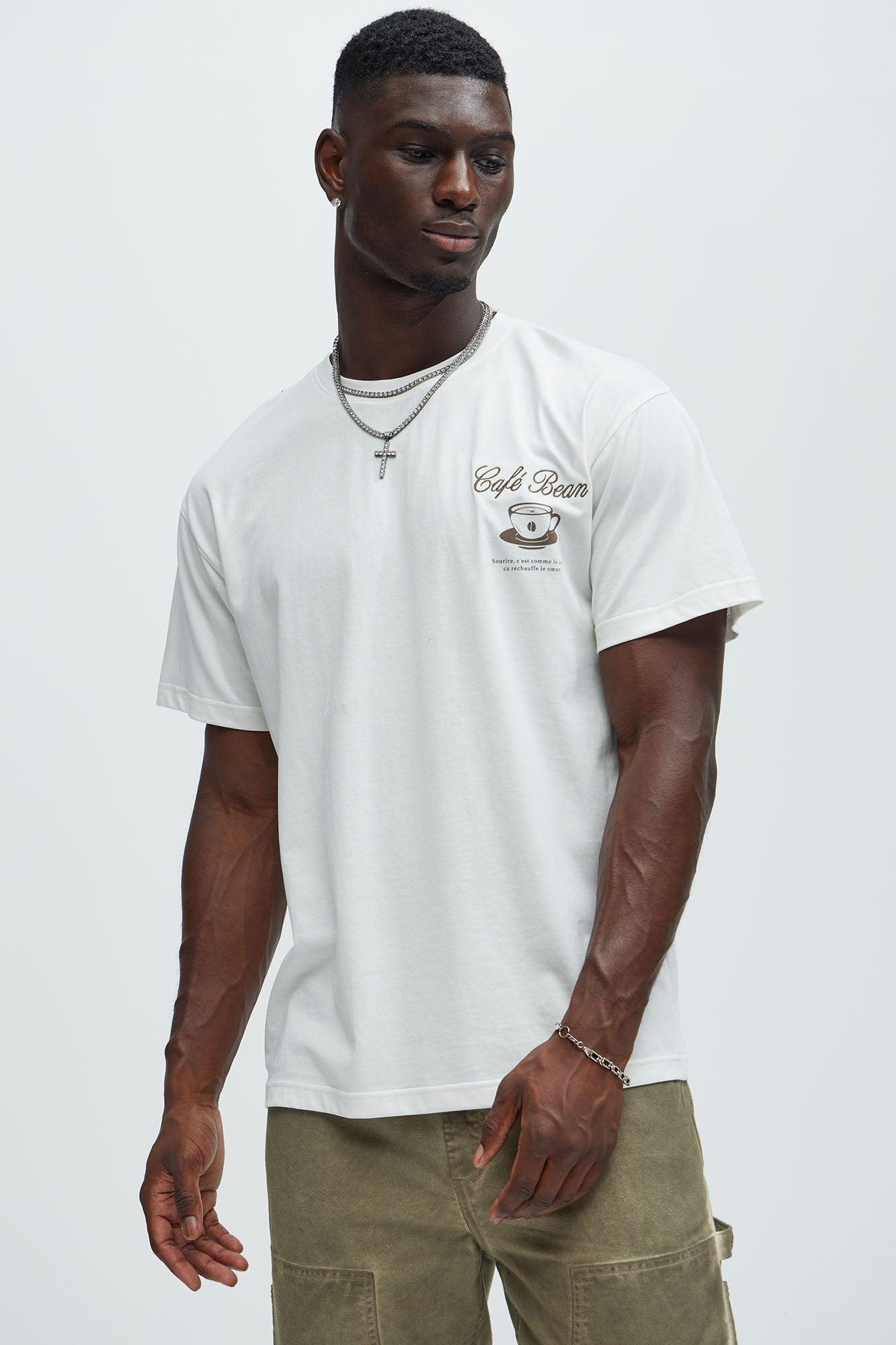 Cafe Bean Short Sleeve Tee - White Product Image