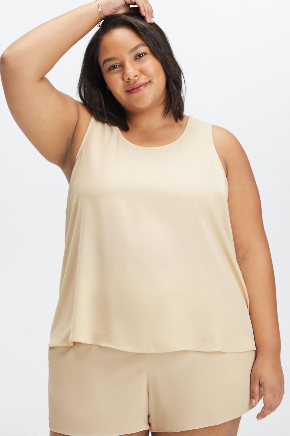 Fabletics Sleep Tank Womens Tapioca plus Size 3X Product Image