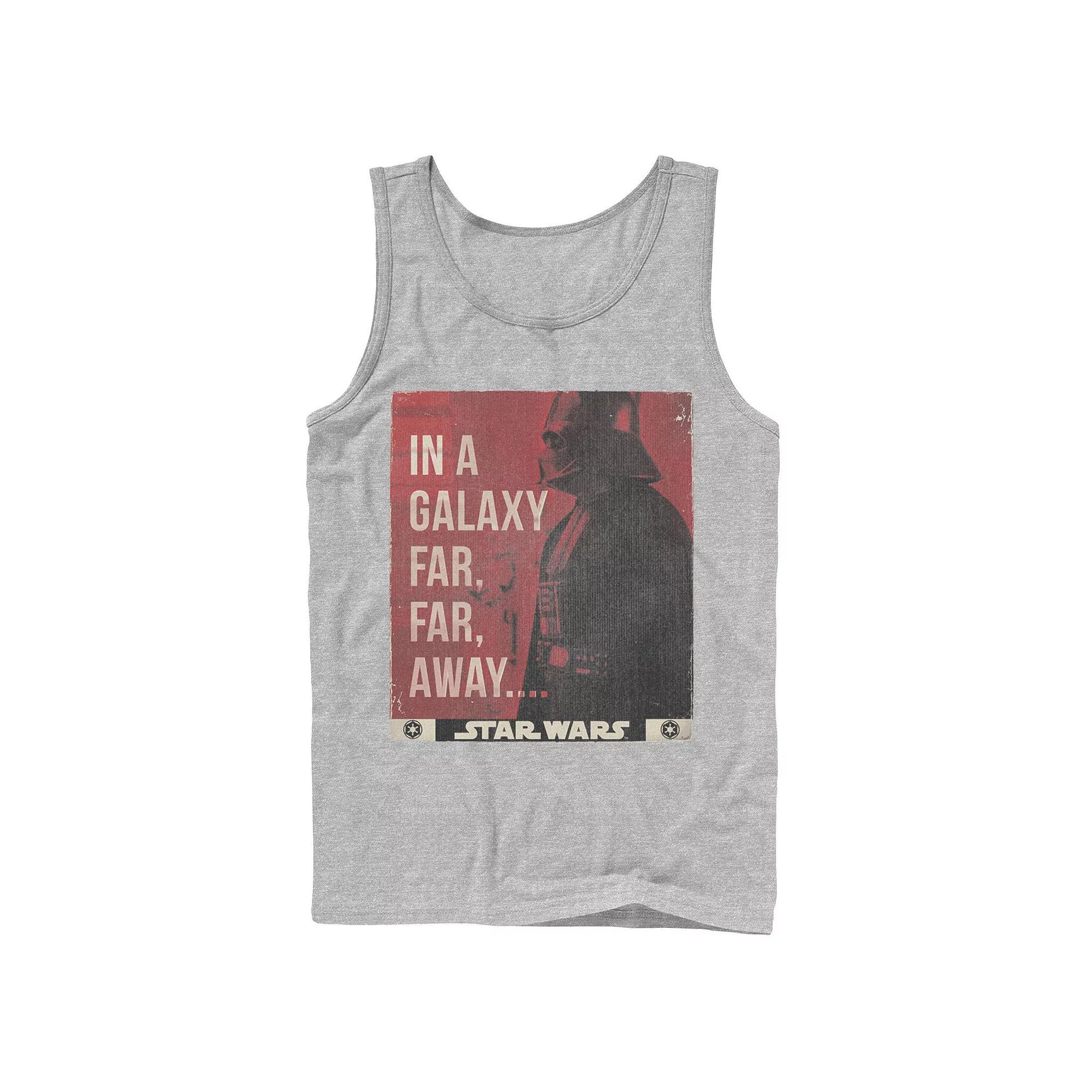 Men's Star Wars "In A Galaxy Far, Far, Away" Tank Top, Size: Large, Athletic Grey Product Image