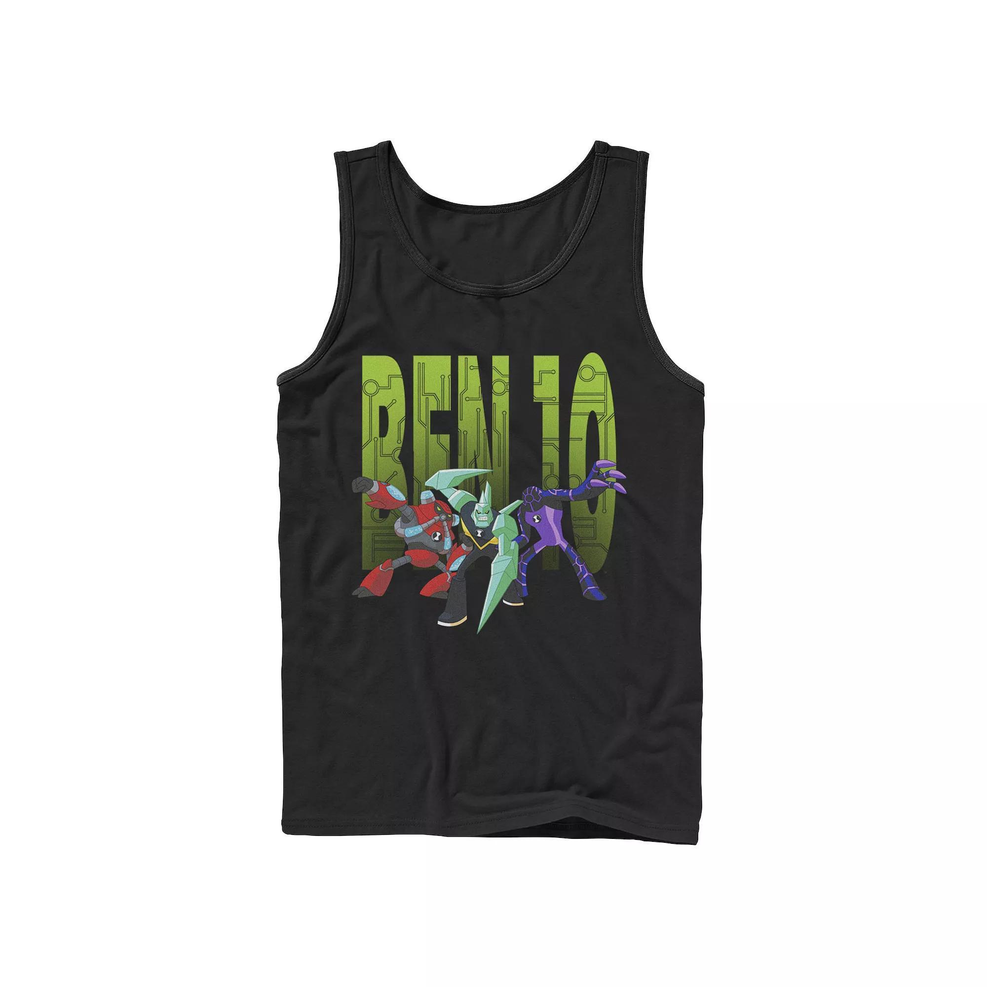 Men's Ben 10 Aliens Digital Trinity Tank Top, Size: XL, Black Product Image