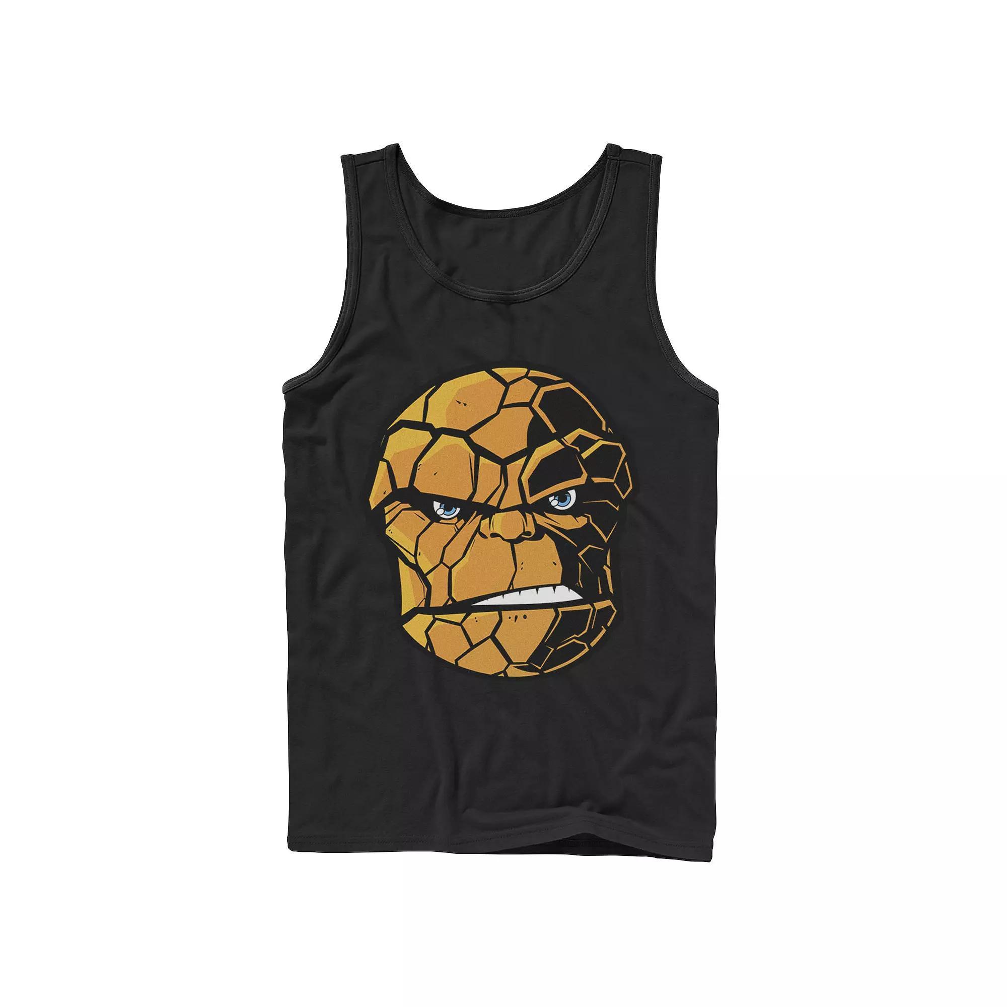 Men's Marvel Fantastic Four The Thing Big Face Tank Top, Boy's, Size: XL, Black Product Image
