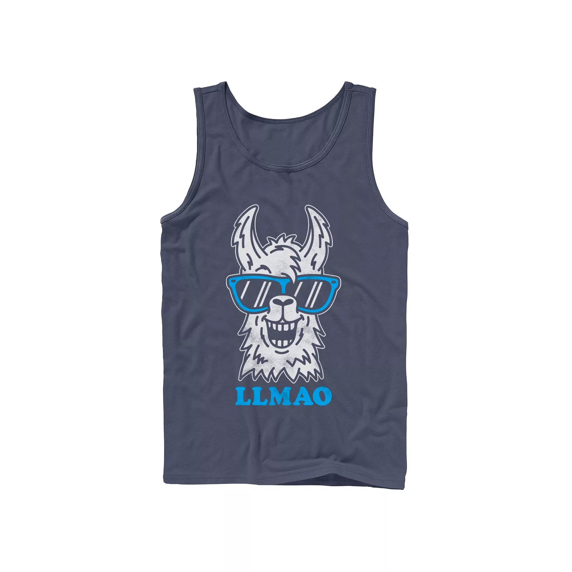 Men's Fifth Sun Llmao Llama Line Art Tank Top, Size: Small, Blue Product Image