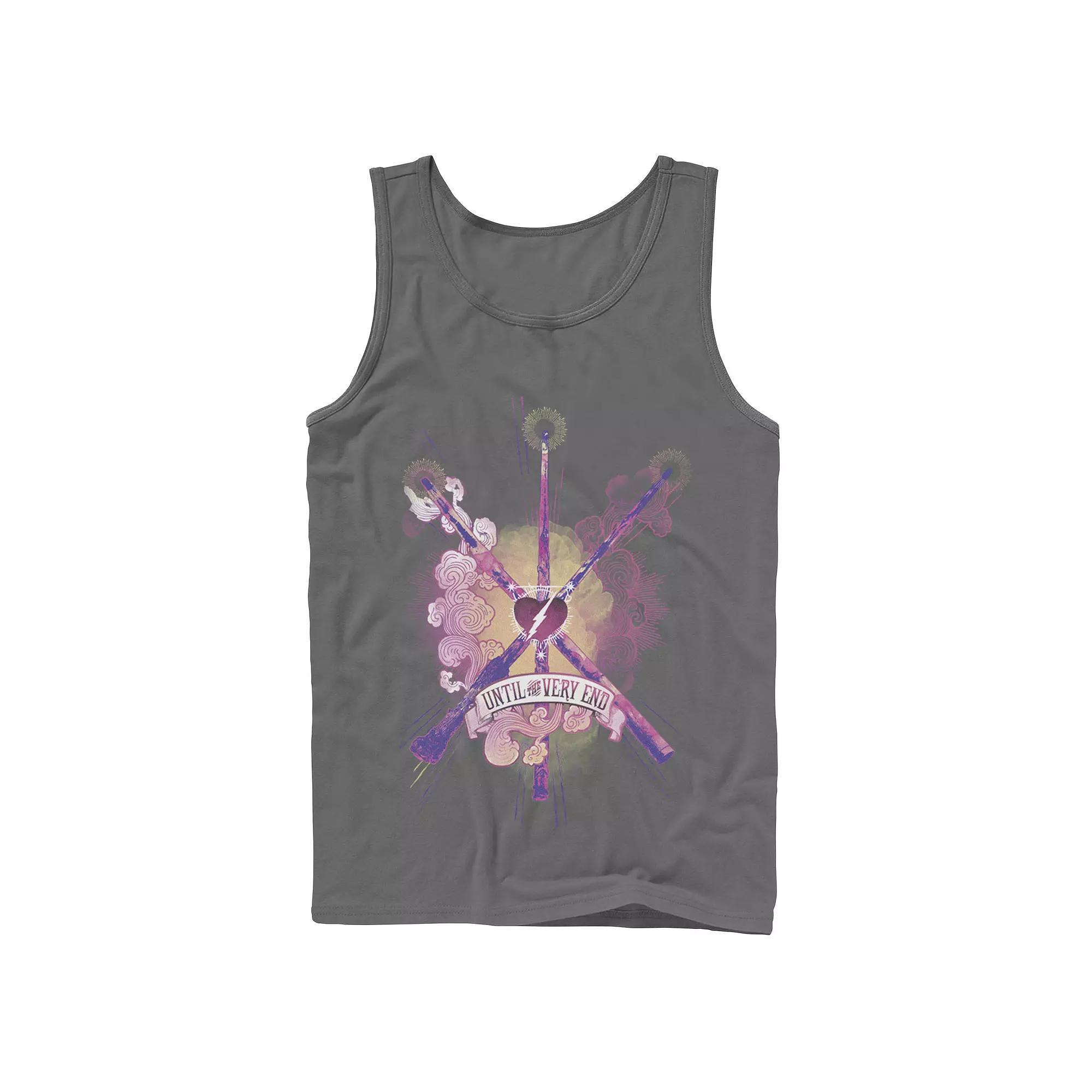 Men's Harry Potter Until The Very End Wands Tank Top, Size: XL, Black Product Image