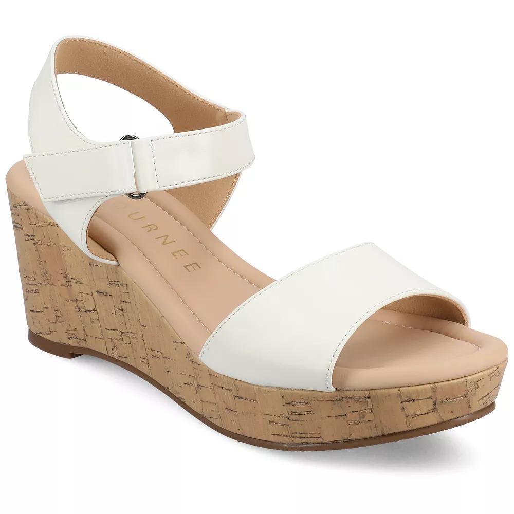 Journee Ranae Ankle Strap Platform Cork Womens Wedge Sandals Product Image
