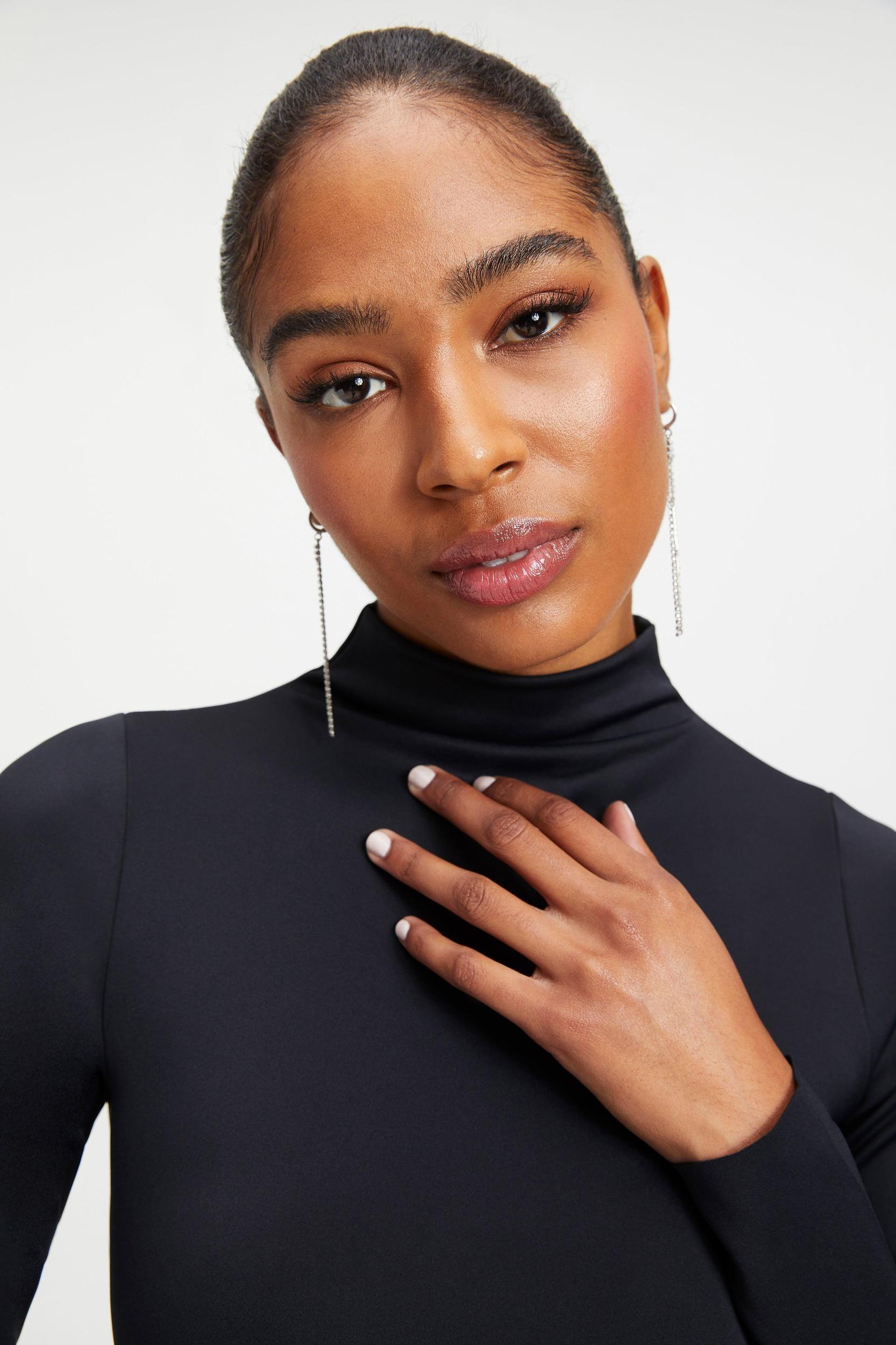 SCUBA FUNNEL NECK BODYSUIT | BLACK001 Product Image