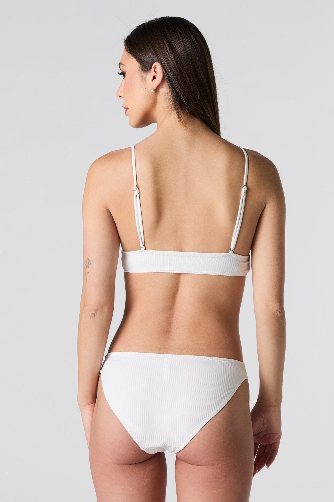 Ribbed Triangle Bikini Top Female Product Image