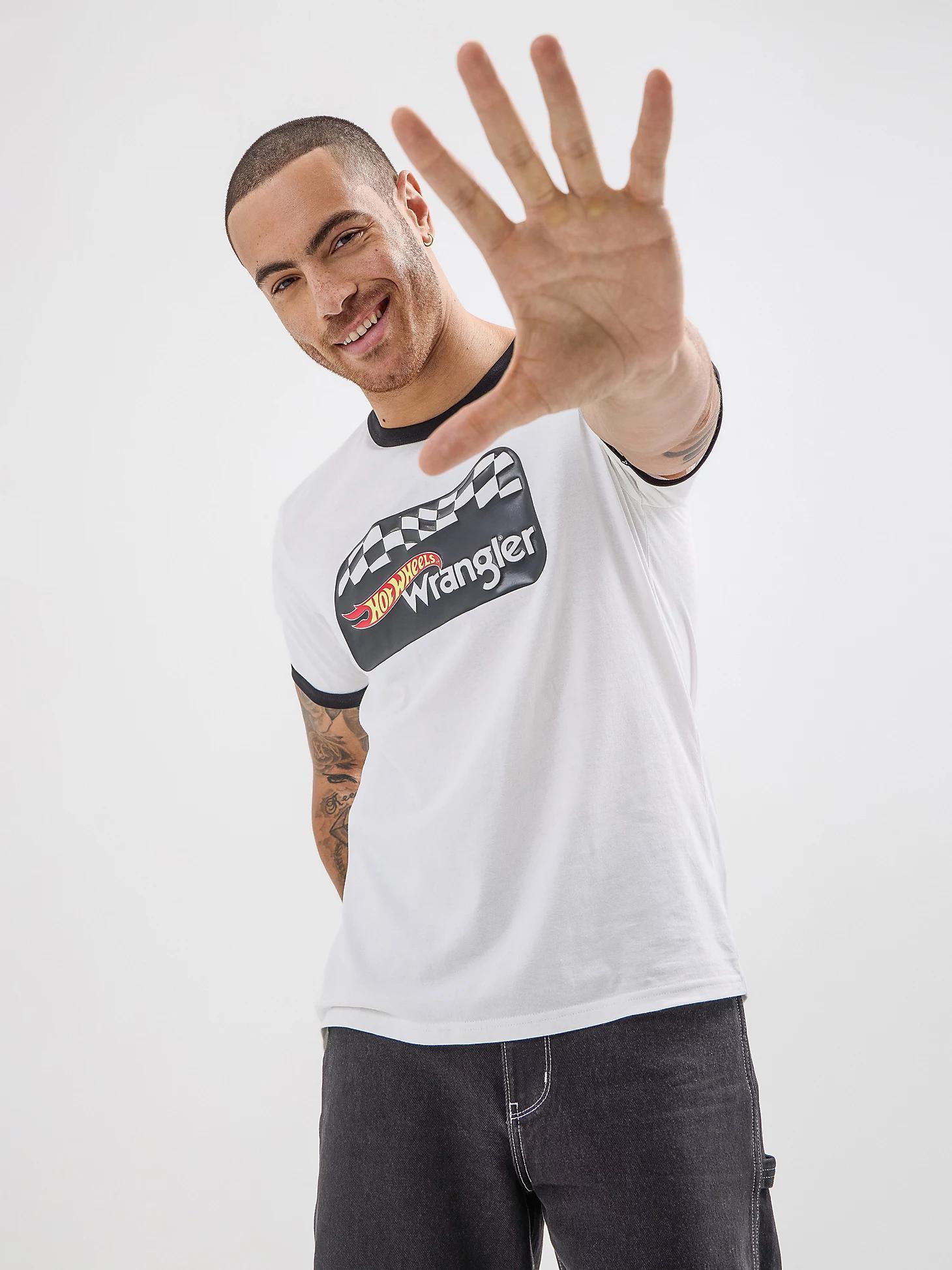 Wrangler® x Hot Wheels™ Men's Logo Ringer T-Shirt in Bright Product Image