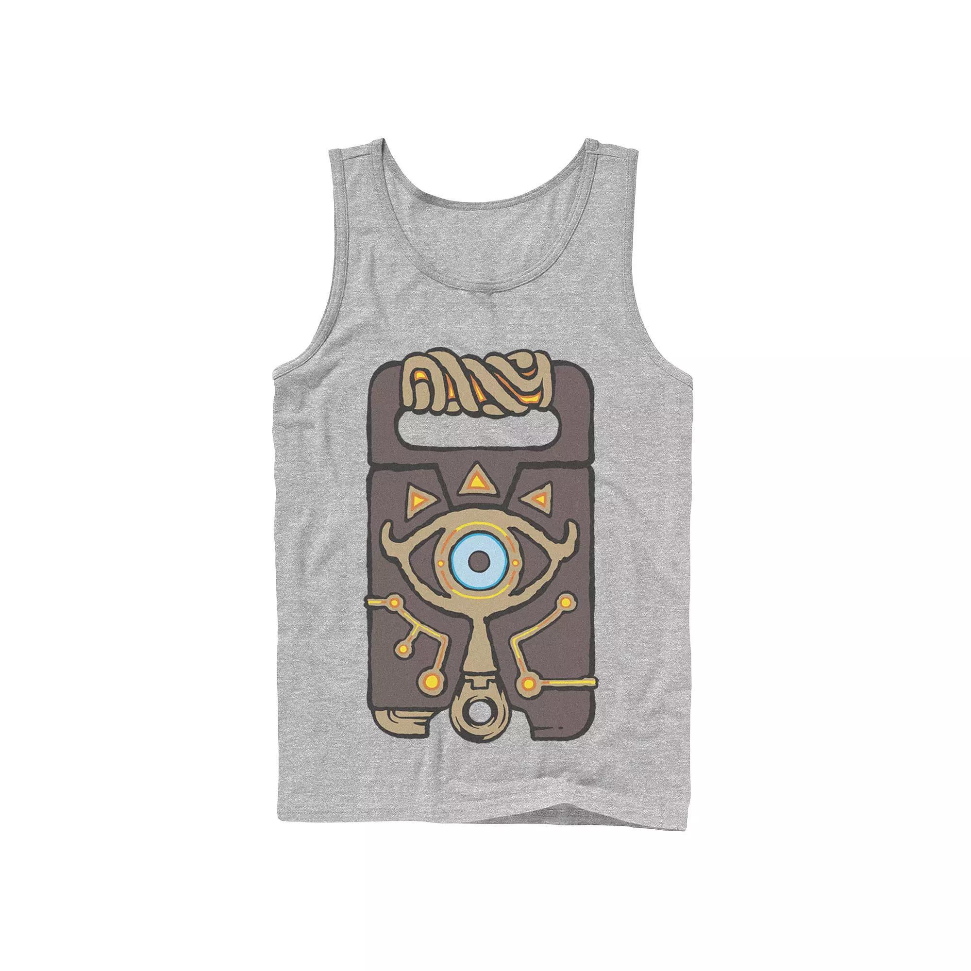 Mens The Legend Of Zelda Sheikah Slate Tank Top Athletic Grey Product Image
