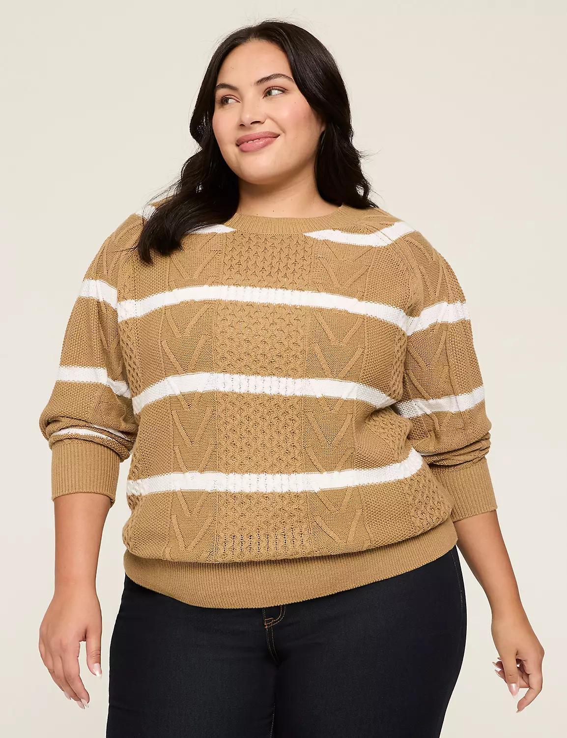 Striped Crew-Neck Sweater Product Image