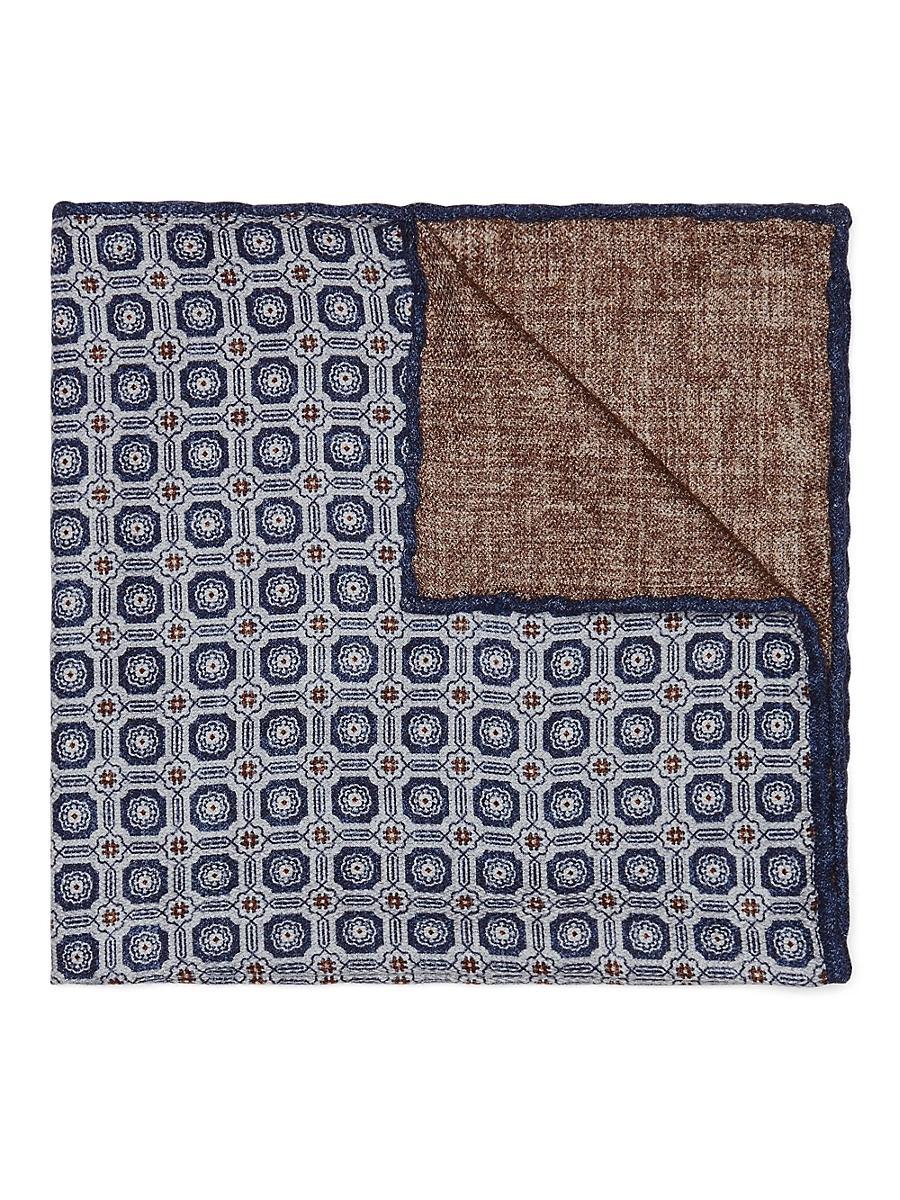 Mens Silk Pocket Square with Pattern Product Image