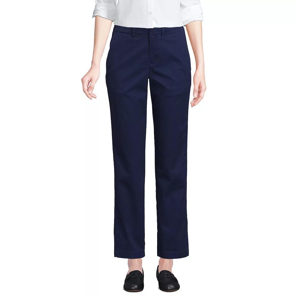 Petite Lands' End Mid Rise Classic Straight Leg Chino Ankle Pants, Women's, Size: 16 Petite, Desert Product Image