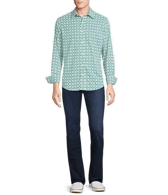 Cremieux Premium Denim Multi Geometric Long Sleeve Woven Shirt Product Image