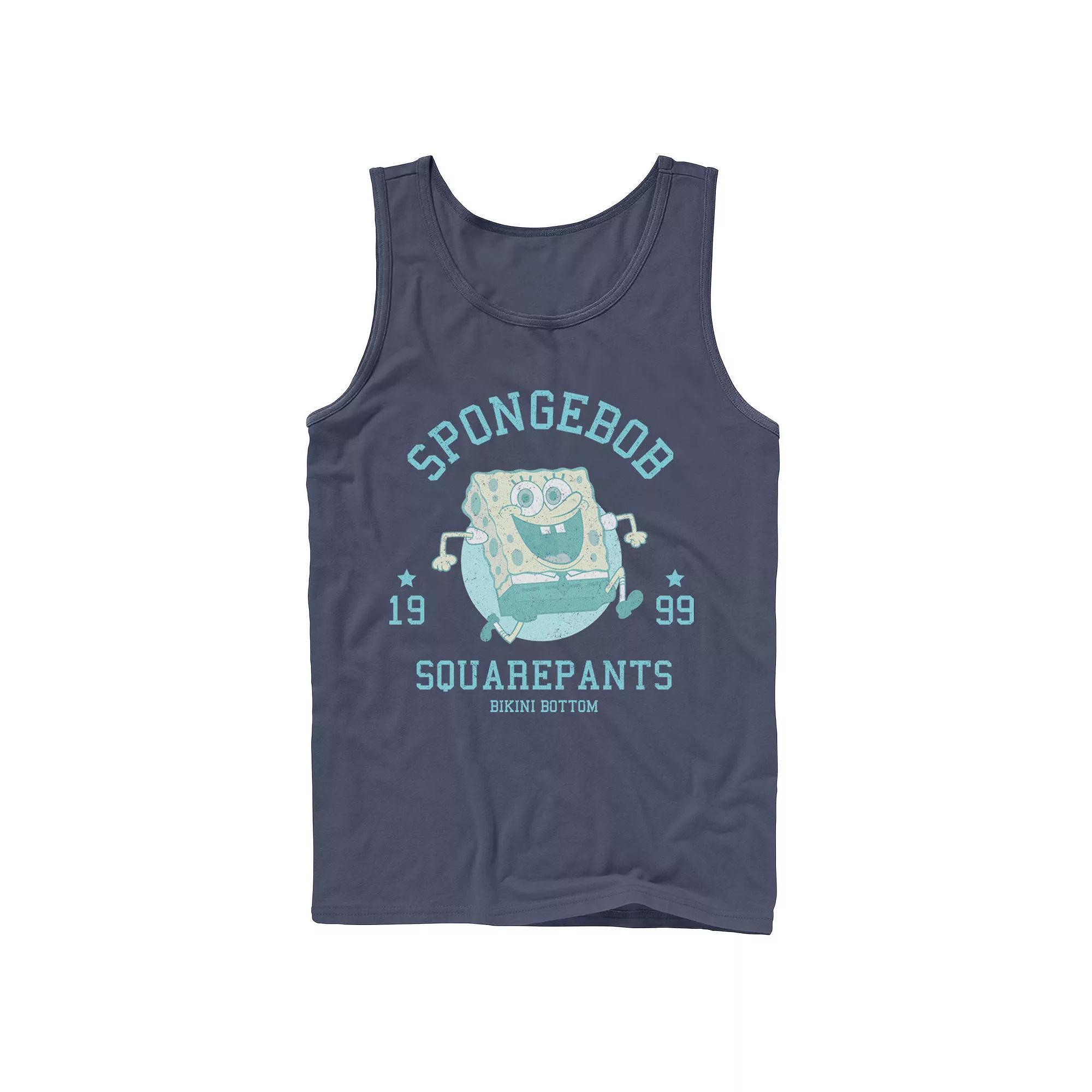Men's Nickelodeon SpongeBob SquarePants Retro Bikini Bottom Tank Top, Size: Small, Blue Product Image