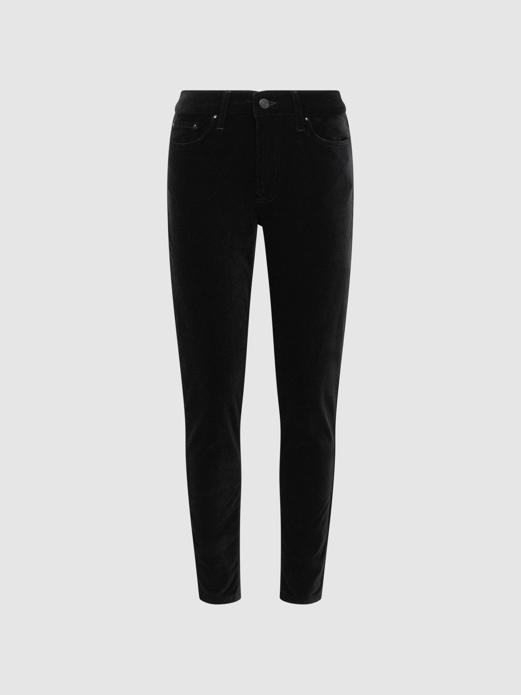 Velvet Mid Rise Skinny Jeans in Black Product Image