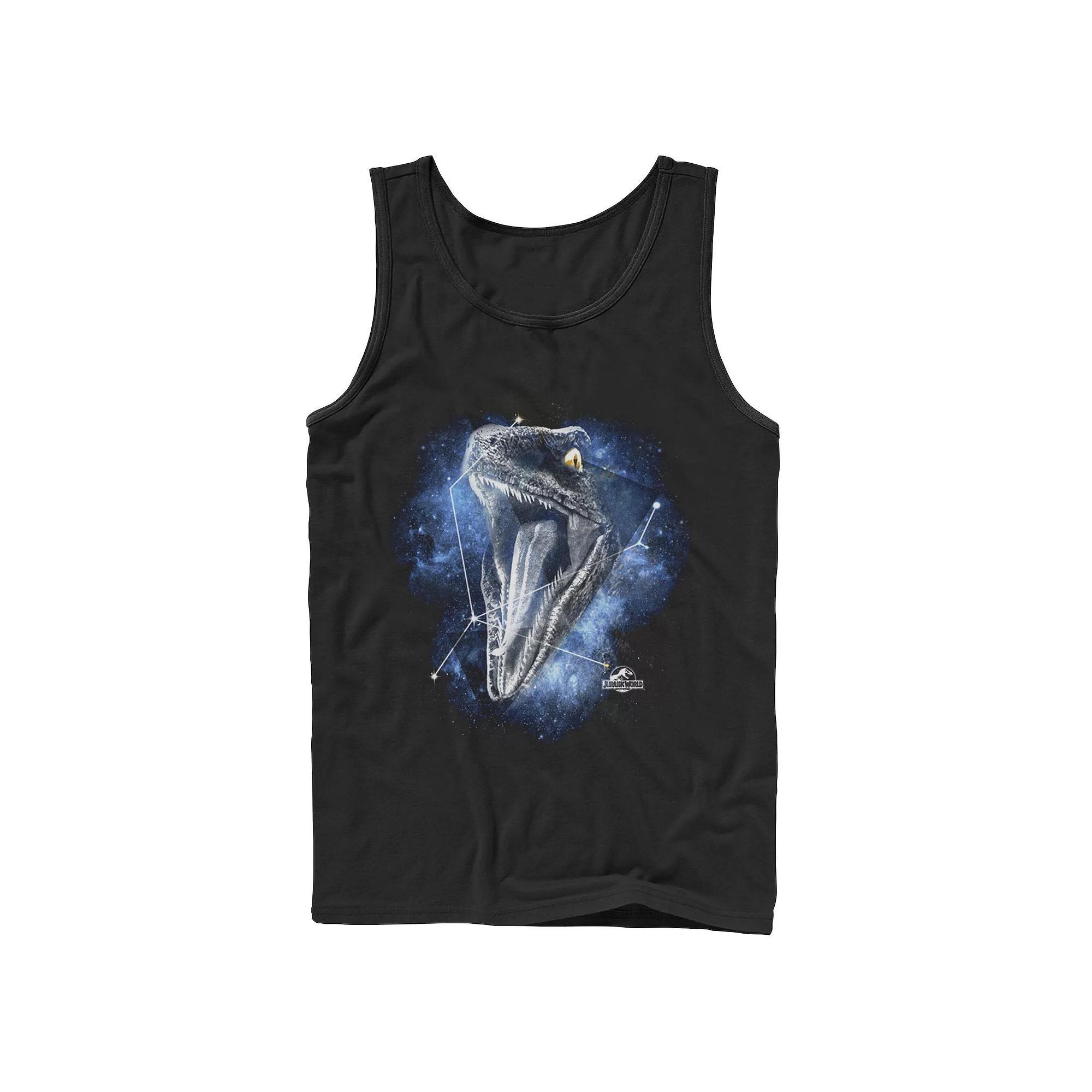 Men's Jurassic World Raptor Roaring Constellation Tank Top, Size: XL, Black Product Image