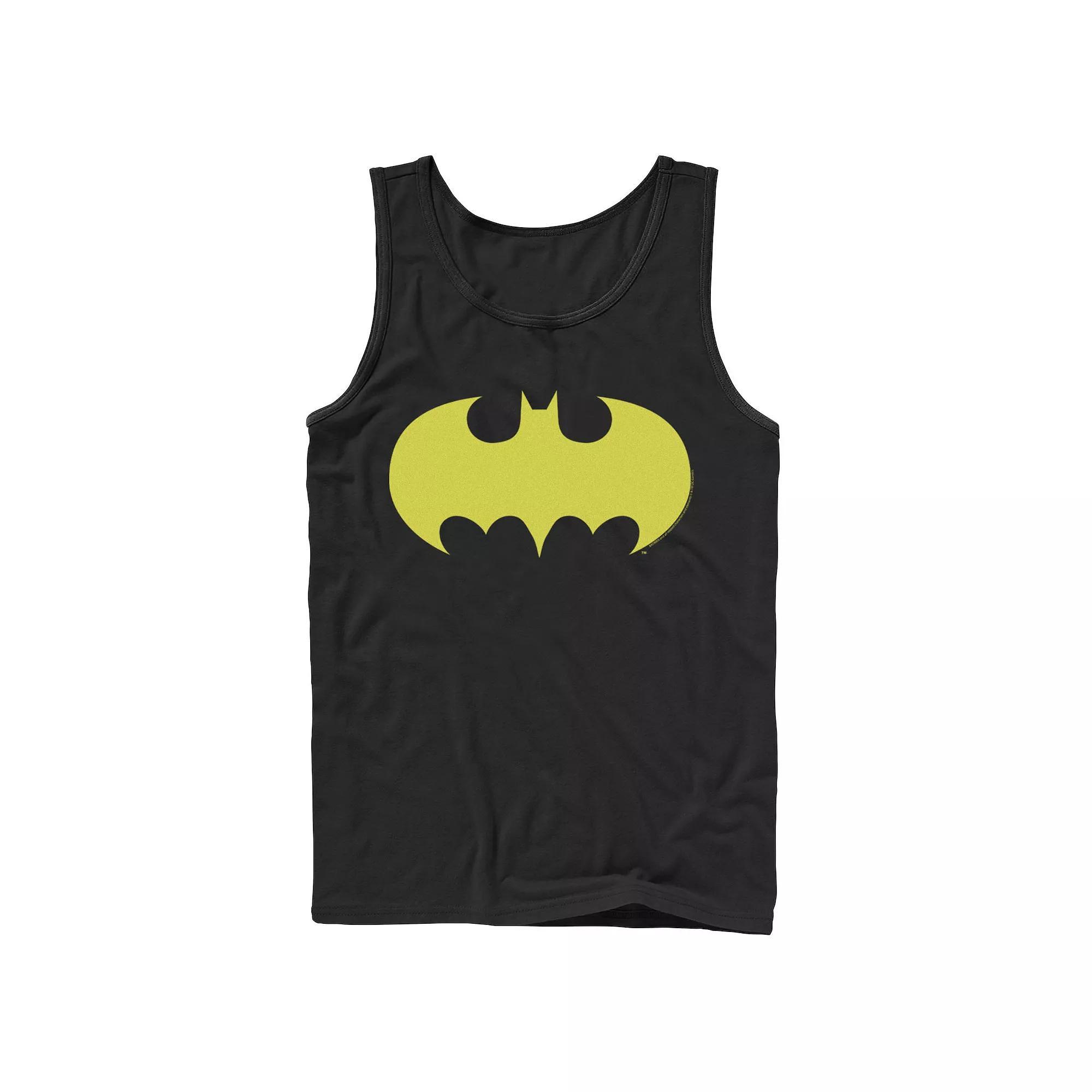 Men's DC Comics Batman Solid Chest Logo Graphic Tank Top, Size: Large, Black Product Image