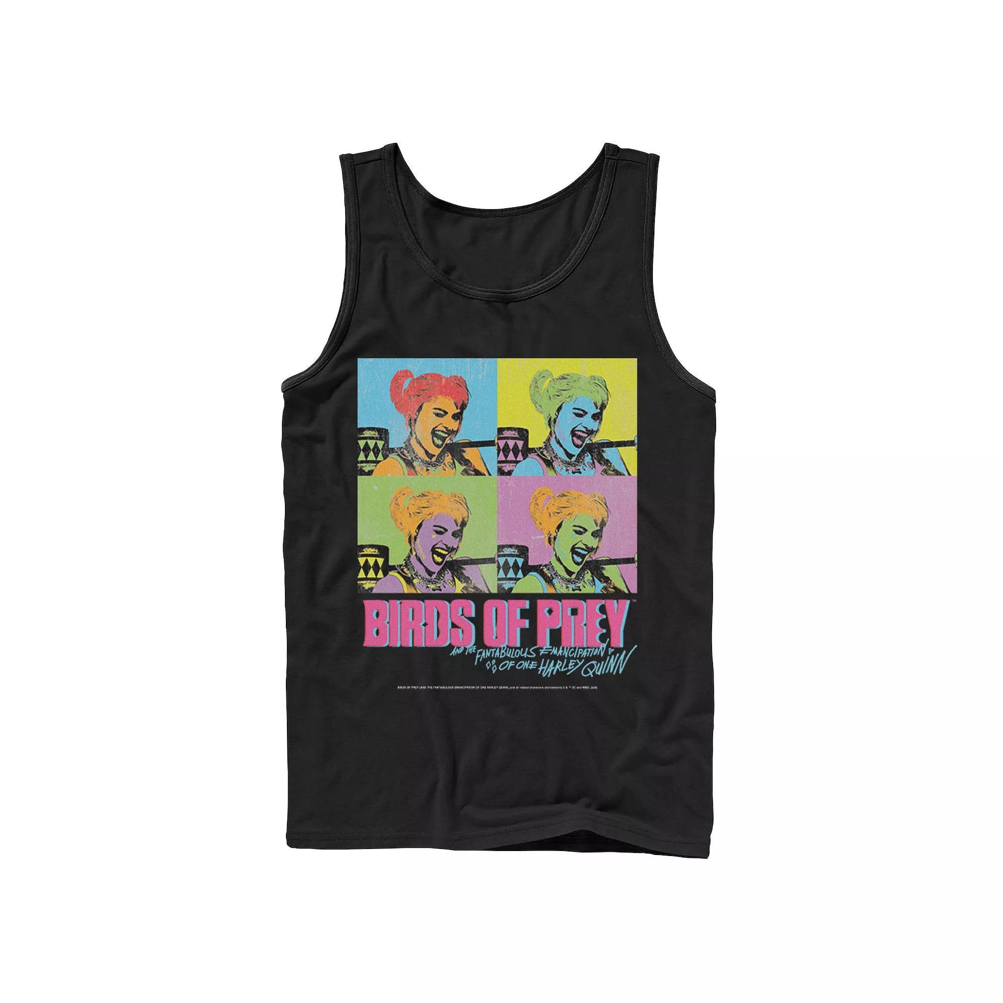 Mens DC Comics Birds Of Prey Harley Quinn Pop Art Panels Tank Top Product Image