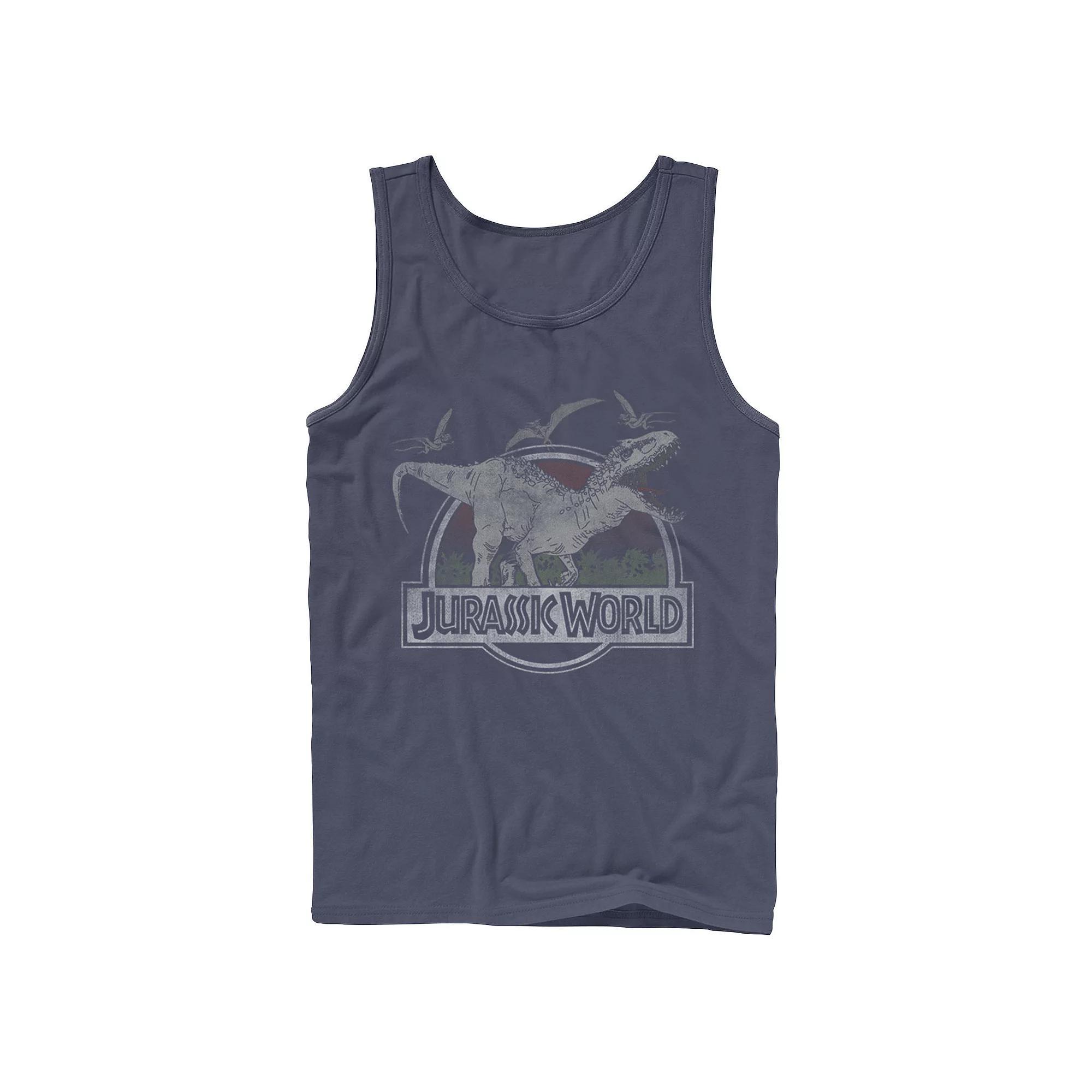 Men's Jurassic World The Park Is Closed Sign Tank Top, Size: Small, Grey Product Image