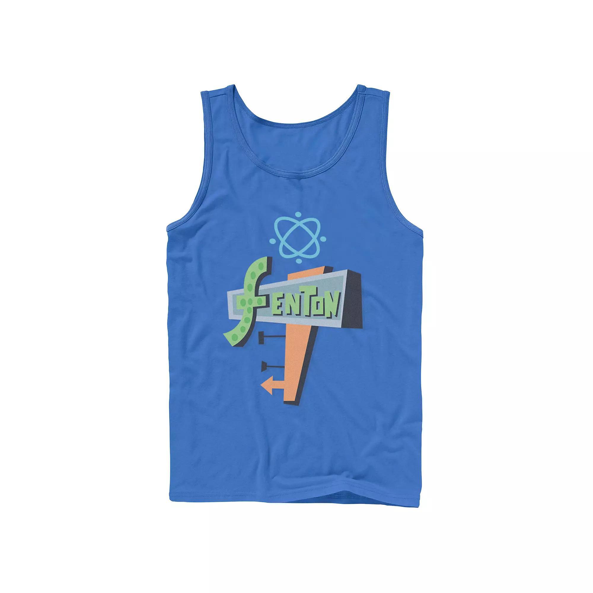 Mens Nickelodeon Danny Phantom Fenton Science Logo Tank Top, Men's, Size: Small, Blue Product Image
