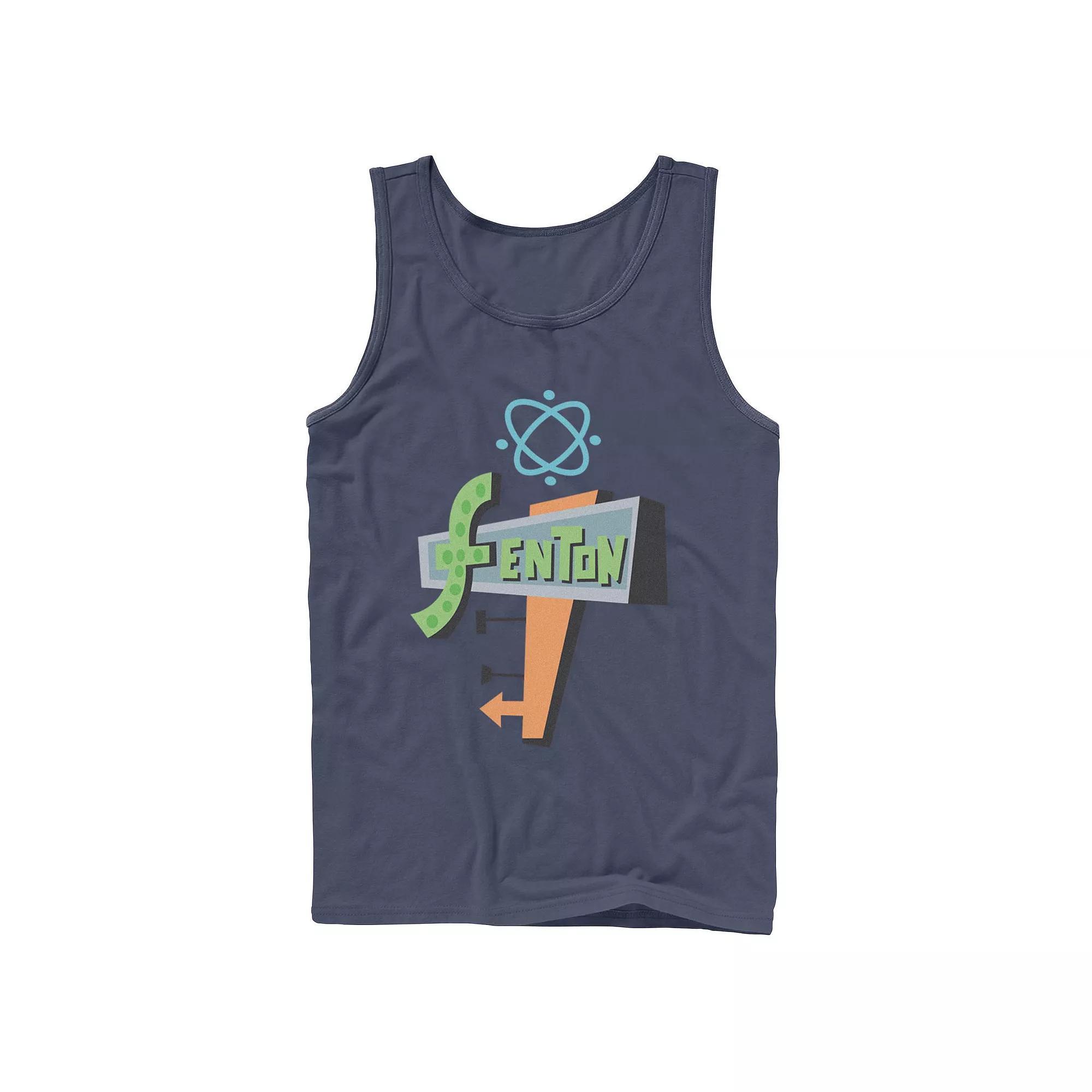 Mens Nickelodeon Danny Phantom Fenton Science Logo Tank Top, Men's, Size: Small, Blue Product Image