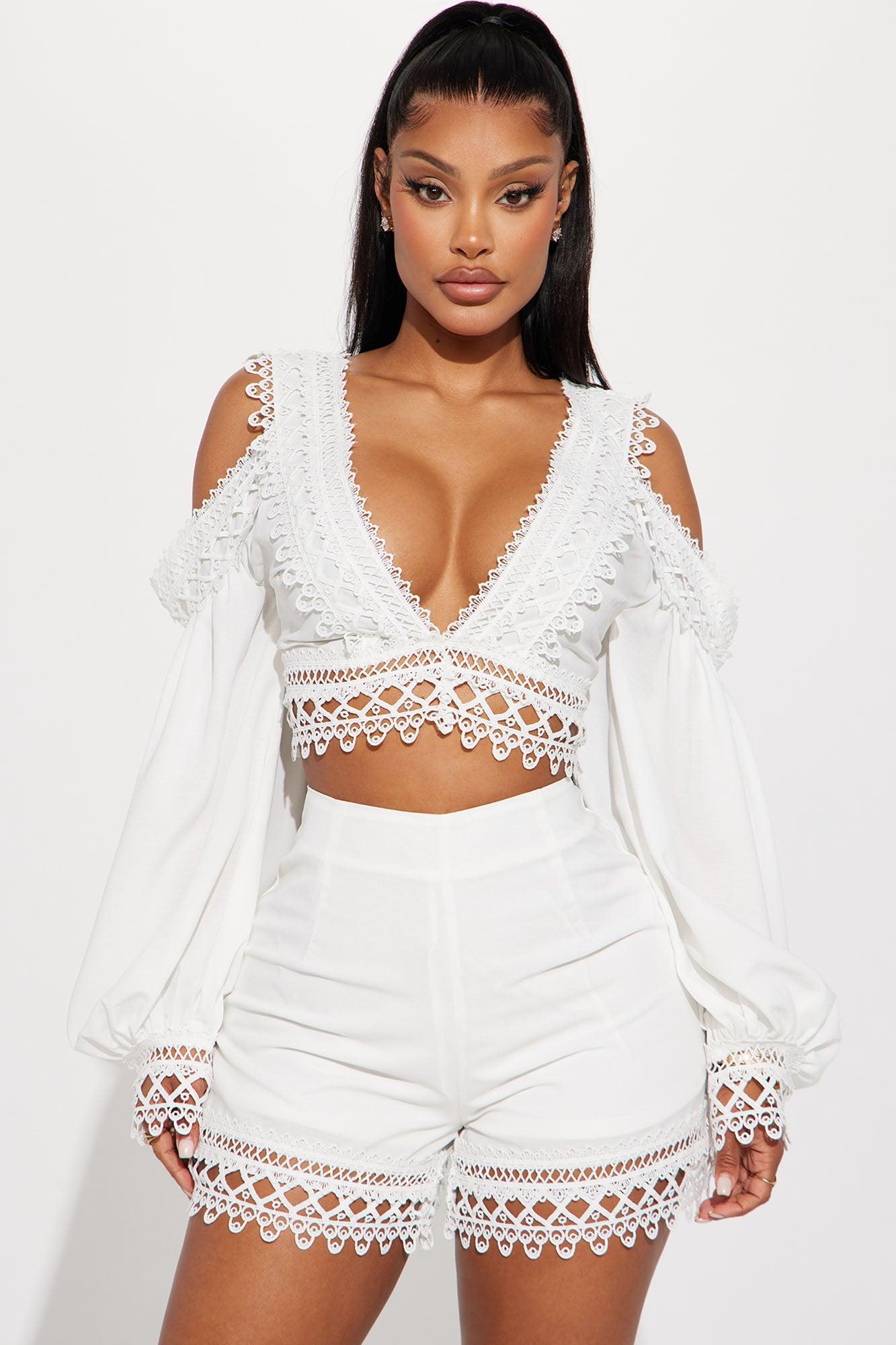 Thought About It Short Set - Off White Product Image