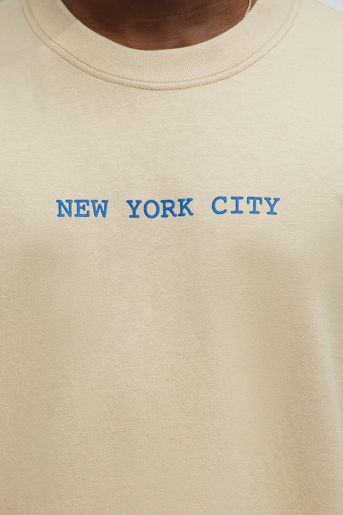 Map Of NYC Oversized Short Sleeve Tee - Sand Product Image
