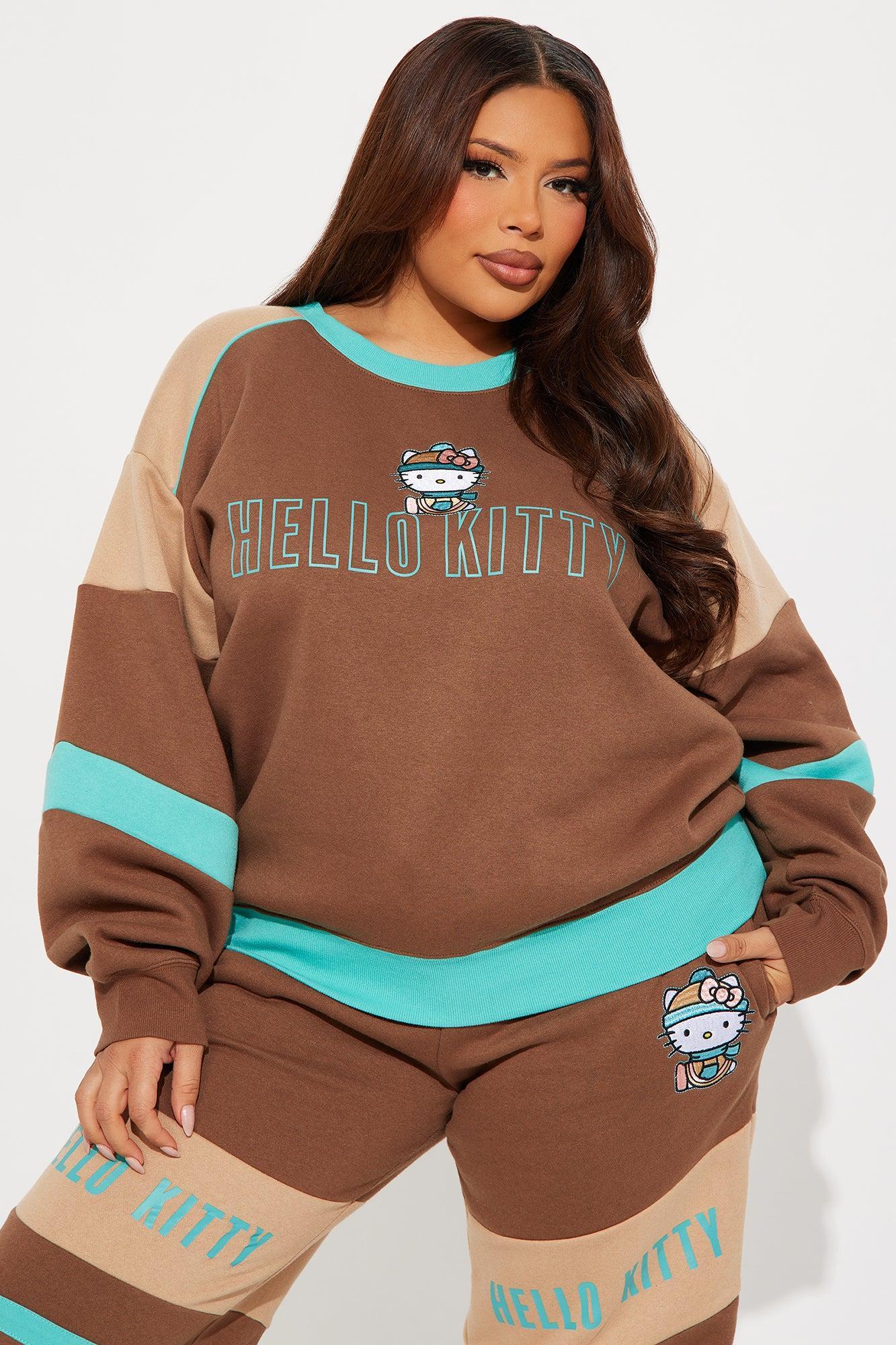 Hello Kitty Color Block Sweatshirt - Brown/combo Product Image
