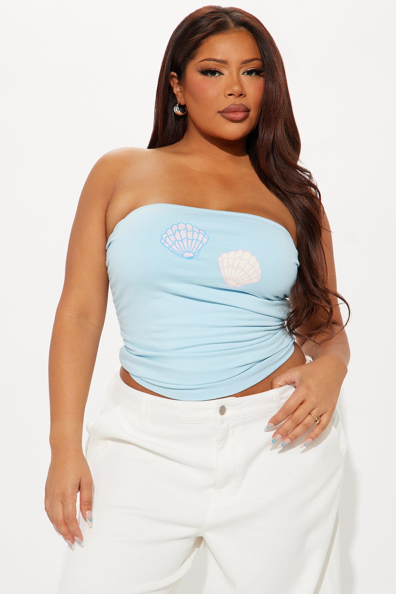 Summer Sets Tube Top - Light Blue Product Image