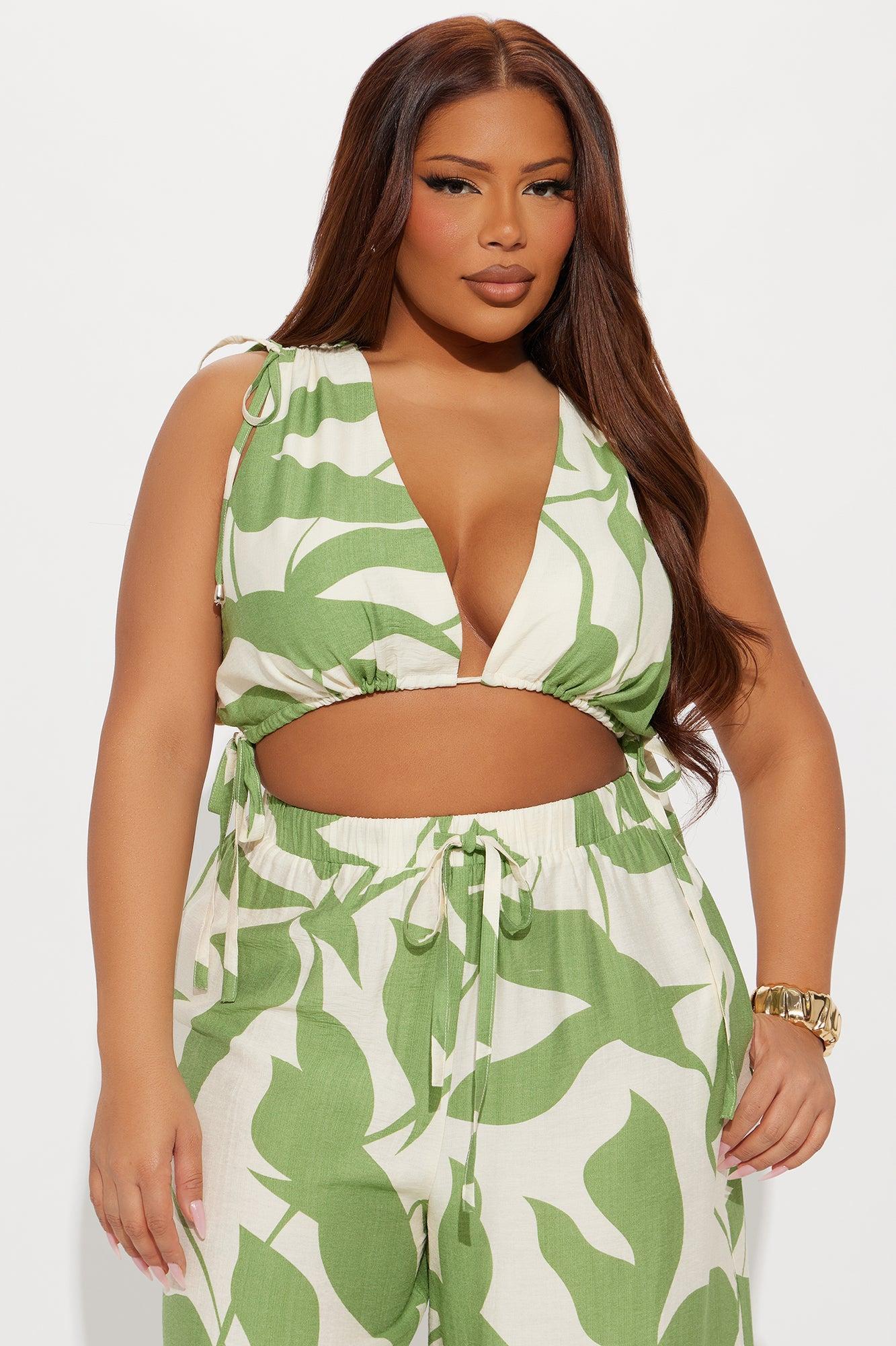 Vacation Life Pant Set  - Green/combo Product Image