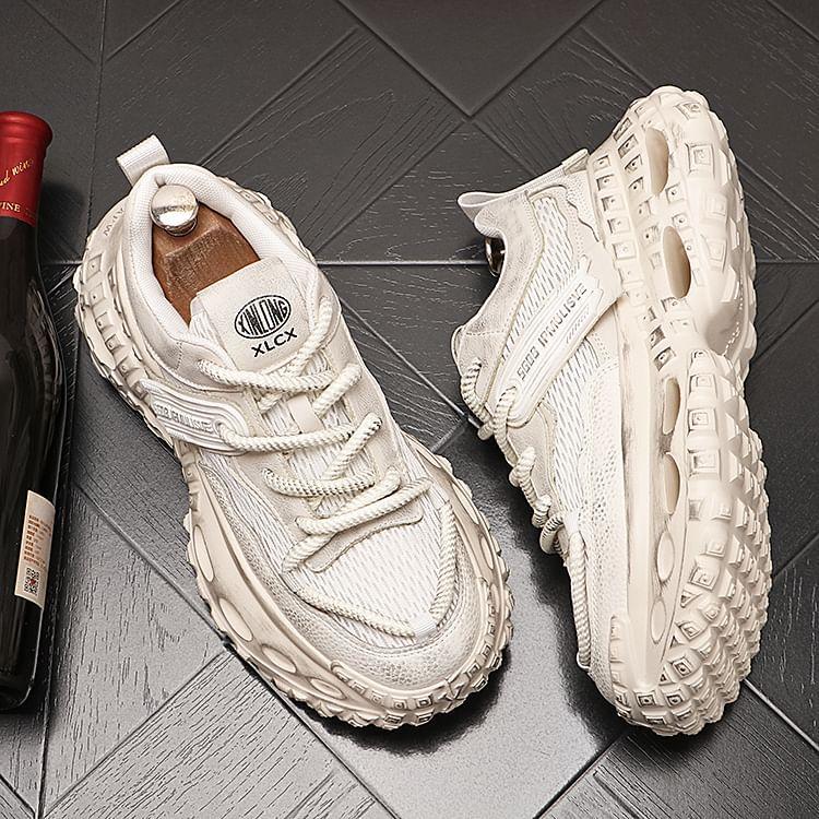 Platform Panel Mesh Sneakers Product Image