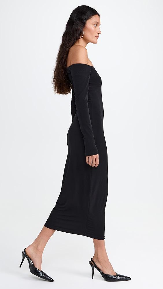 Susana Monaco Matte Jersey Off Shoulder Long Sleeve Dress | Shopbop Product Image