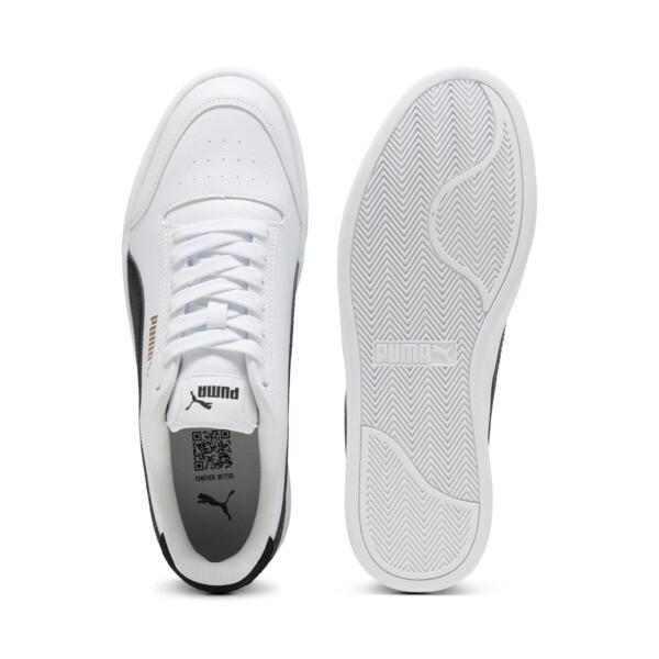 PUMA Shuffle Men's Sneakers in White/Black/Team Gold Product Image