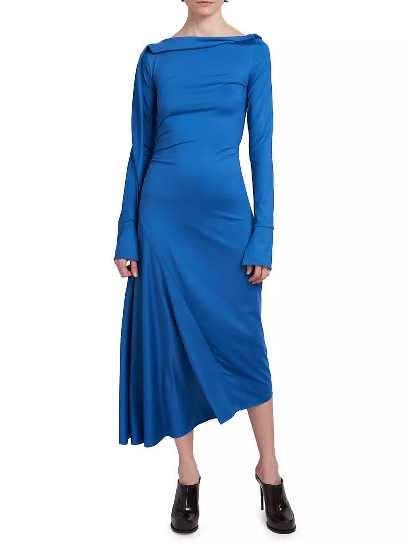 Womens Jersey Asymmetric Maxi Dress Product Image