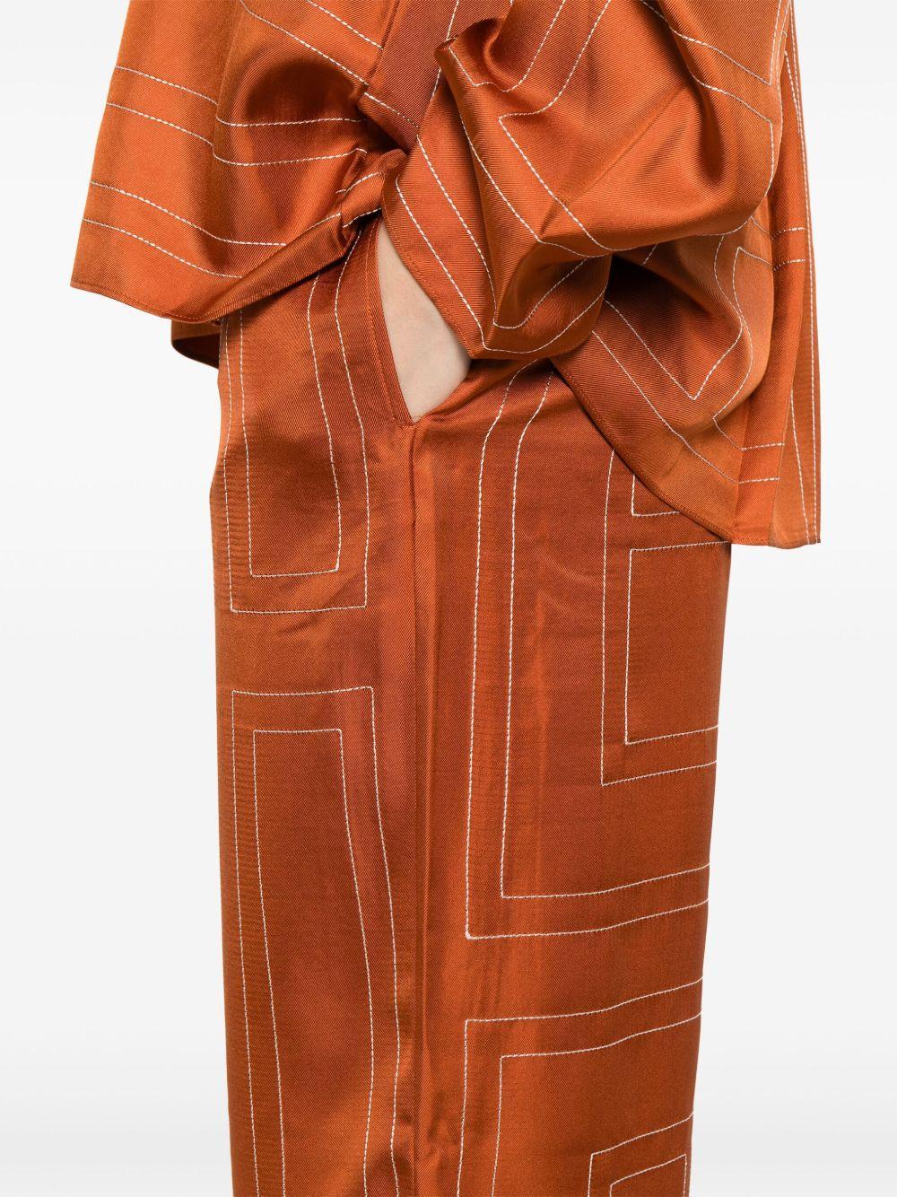 monogram silk trousers Product Image