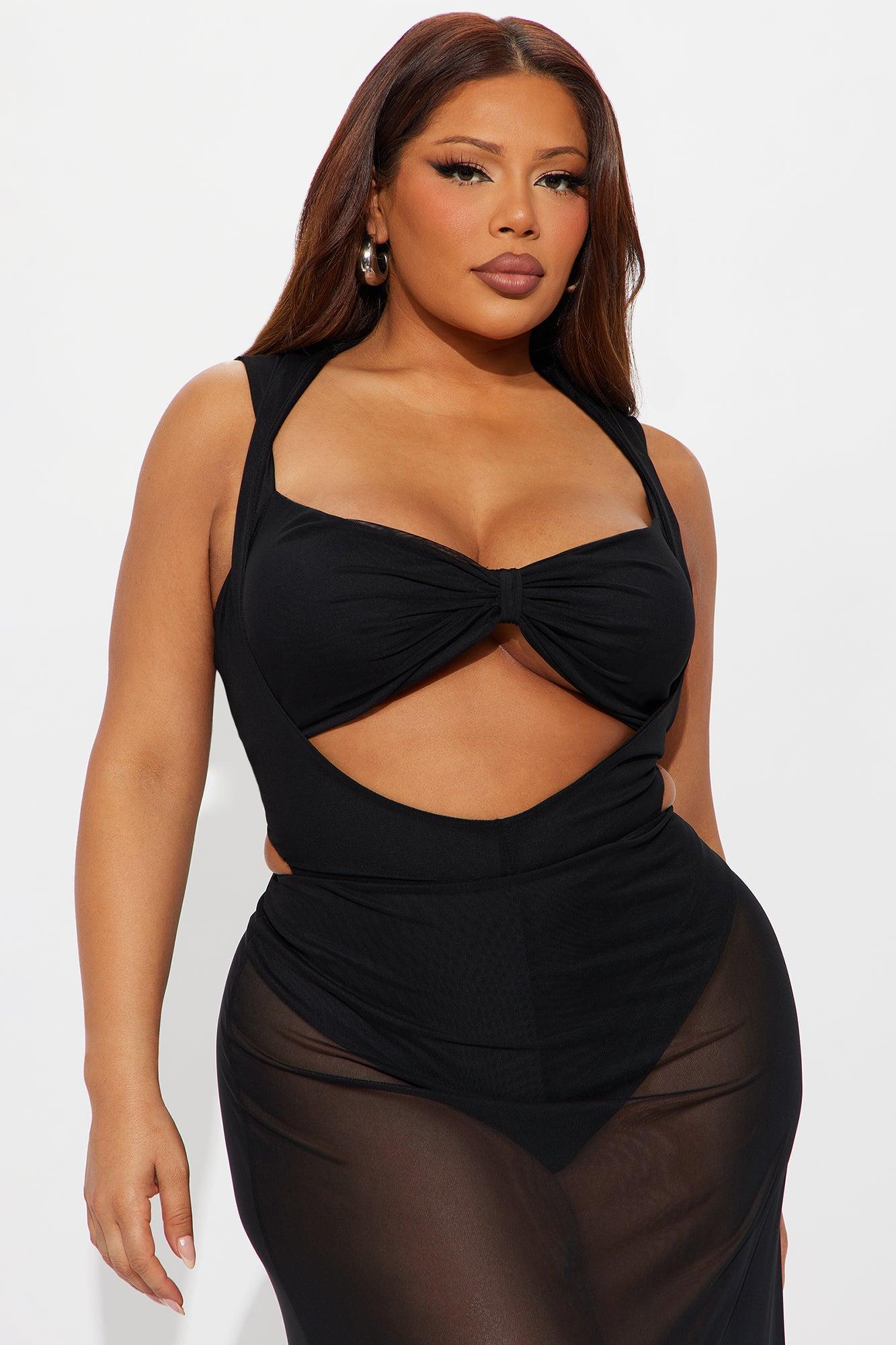 Barely Behaved Mesh Skirt Set - Black Product Image