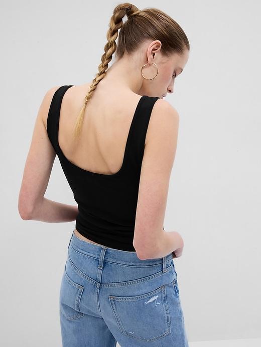Modern Cropped Corset Tank Top Product Image