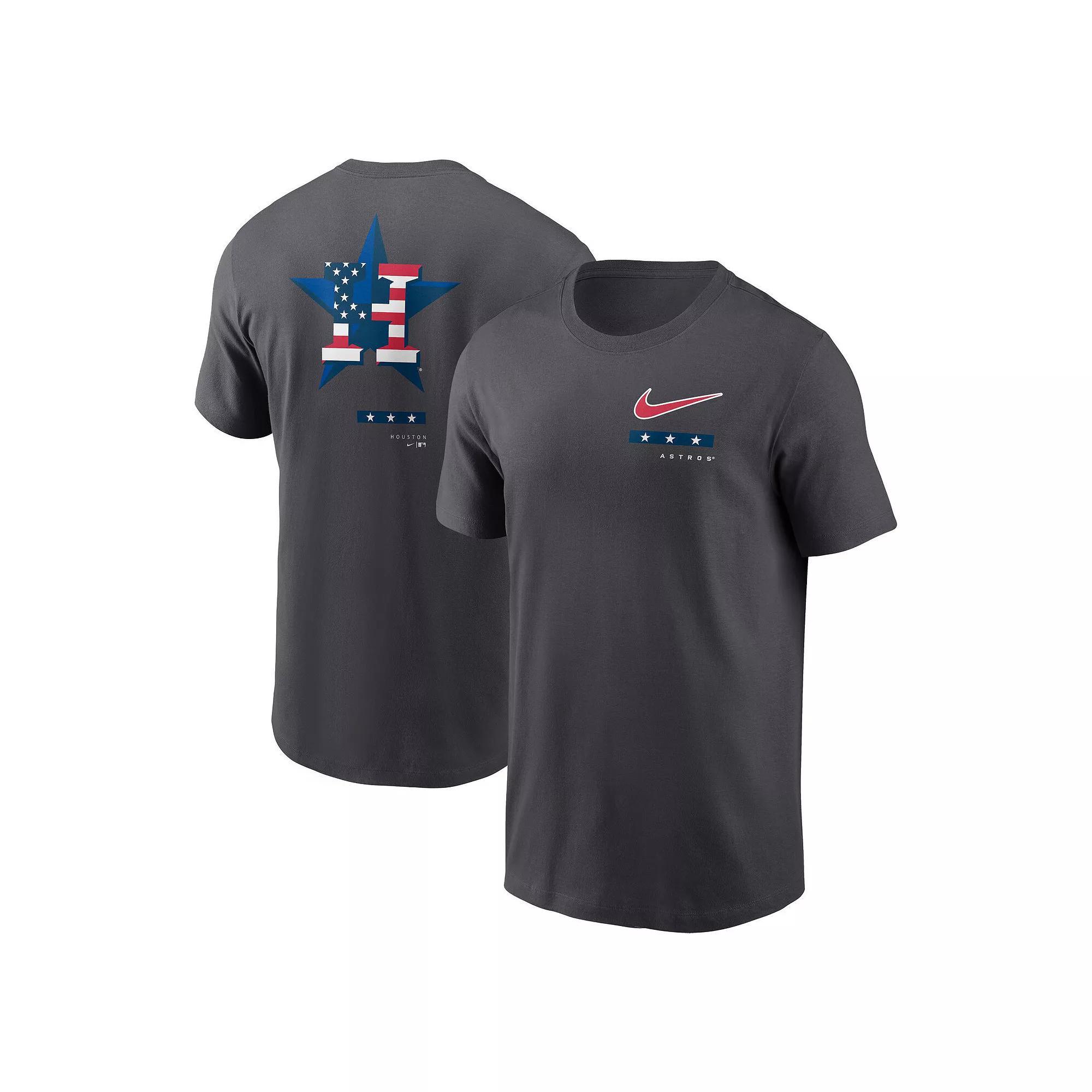Men's Nike Anthracite Houston Astros Americana T-Shirt, Size: Small, Grey Product Image
